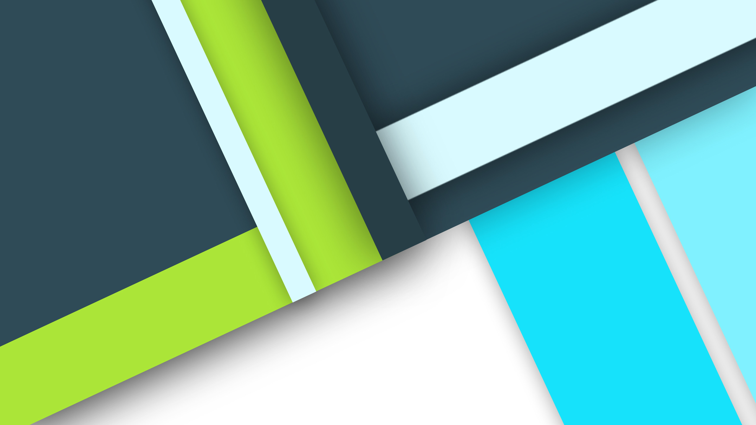 Material Design, Bande, Verde lime, Ciano, Grigio scuro, 2K, sfondo per PC e portatile