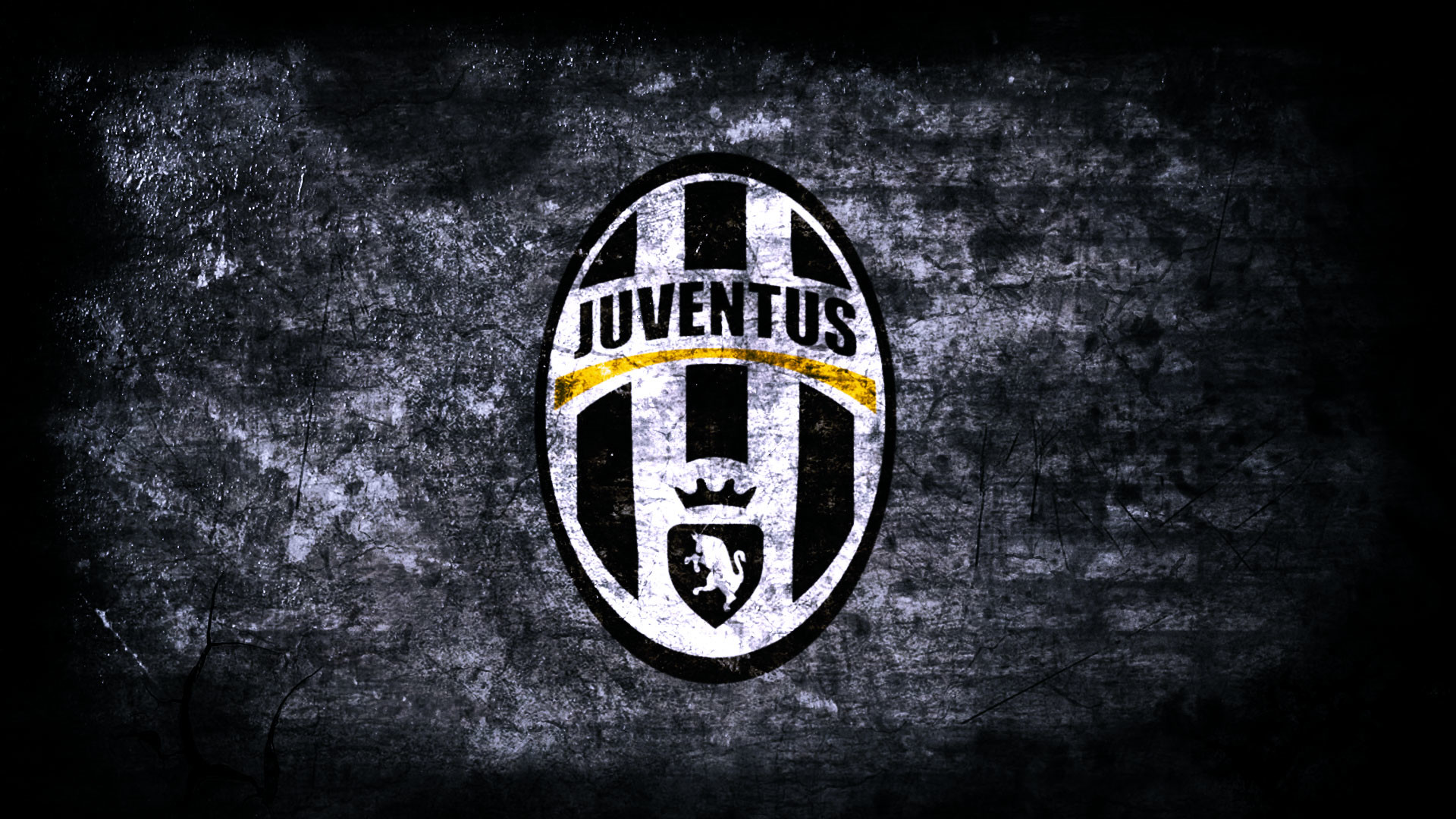 Juventus, Logo, Texture grunge, Bianco e nero, Full HD, sfondo desktop