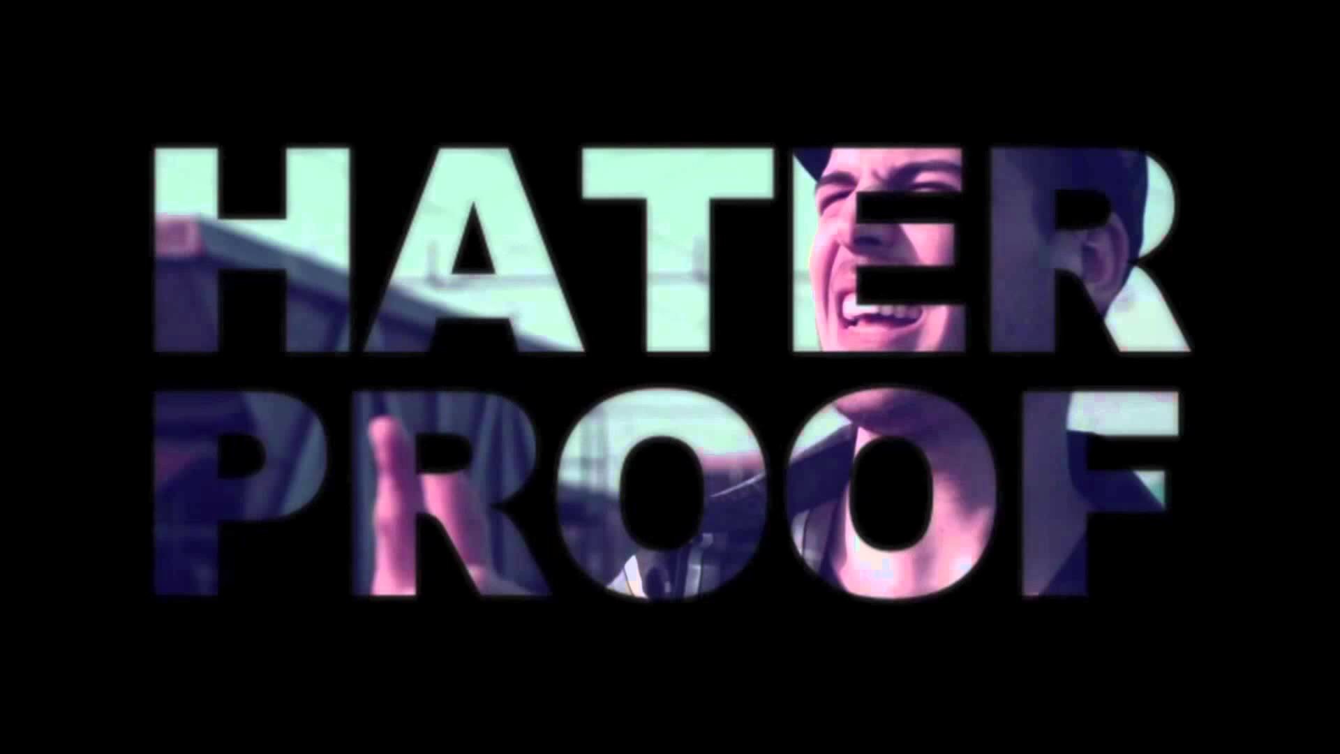 Haterproof, Tipografia, Sfondo nero, Full HD, wallpaper desktop