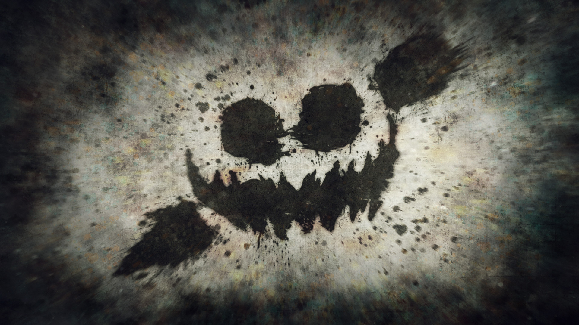 Faccia sorridente, Macchie d'inchiostro, Sorriso malefico, Full HD, sfondo per PC