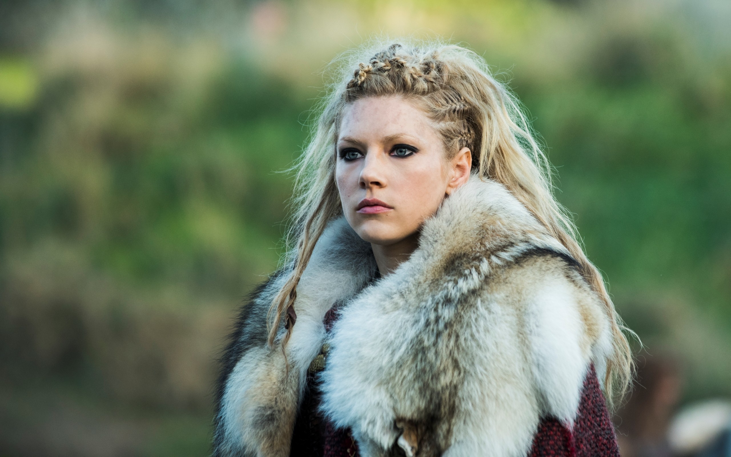 Lagertha, Katheryn Winnick, Vikings, Pelliccia, 2K, sfondo desktop