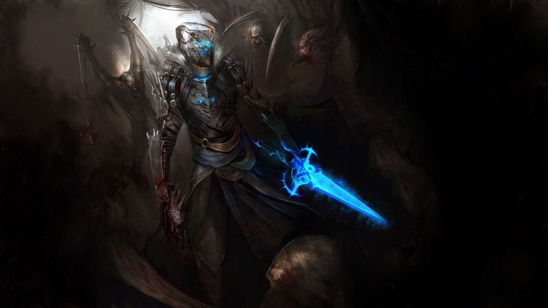 Isaac Clarke, Dead Space, Necromorfi, Arma luminosa, Buio, Full HD, sfondo per PC e portatile