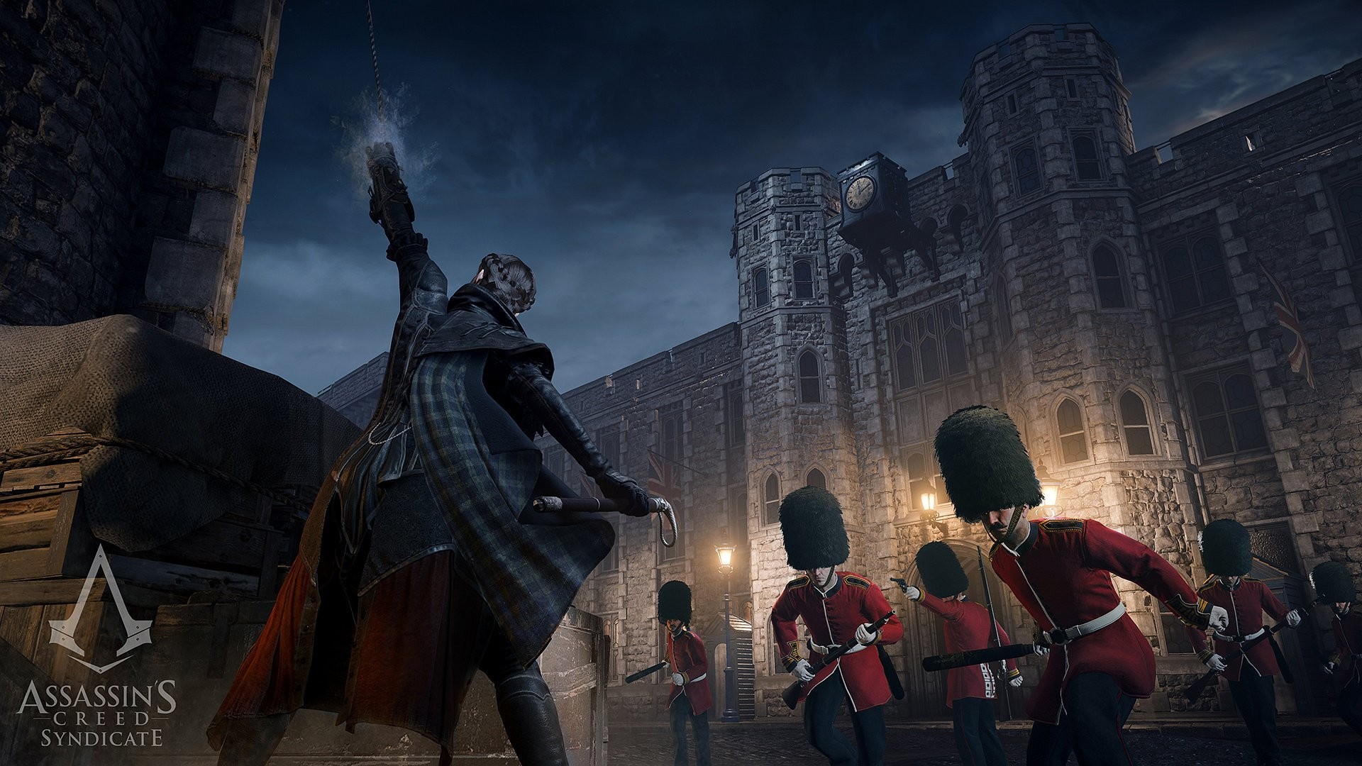 Assassin's Creed Syndicate, Torre di Londra, Guardie reali, Notte, Combattimento, sfondo Full HD