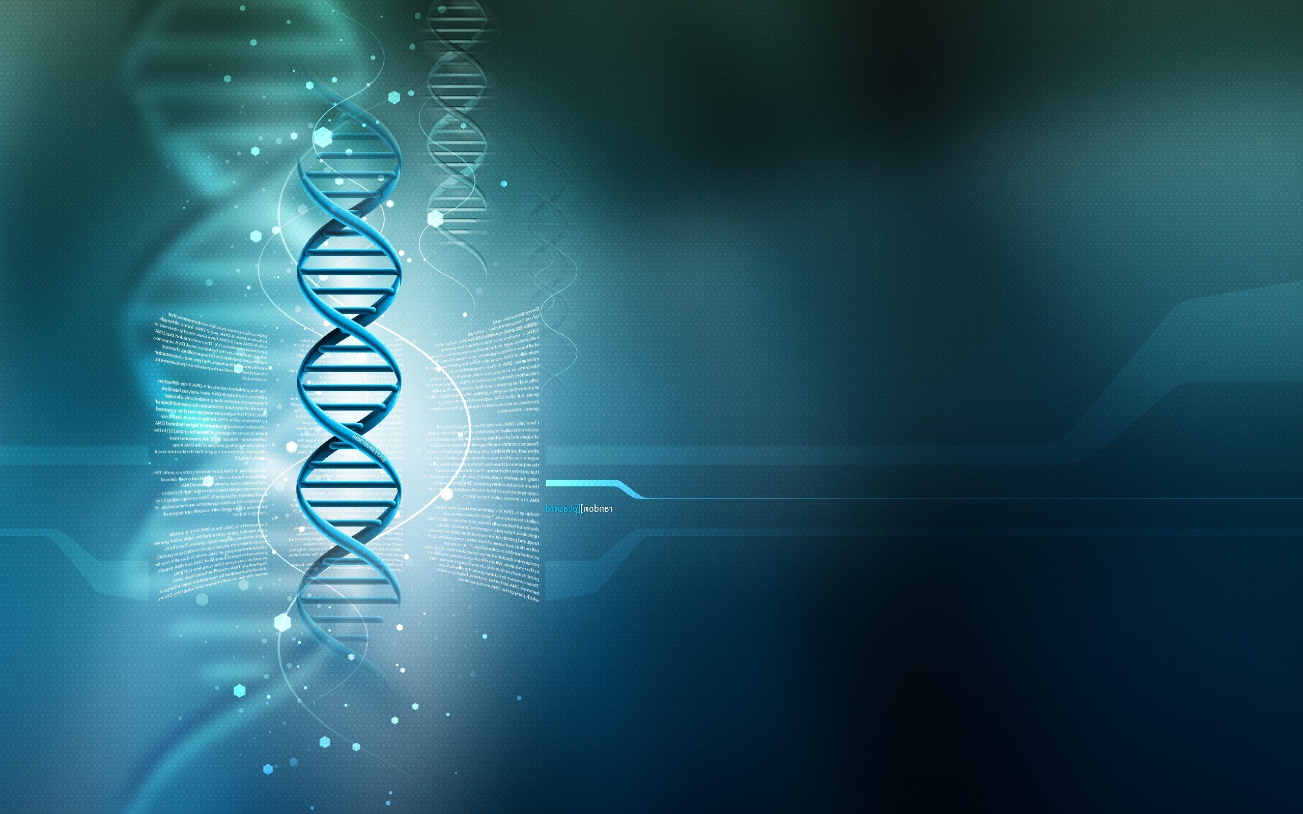 DNA, Doppia elica, Tecnologia, Blu, 2K, sfondo per PC e portatile