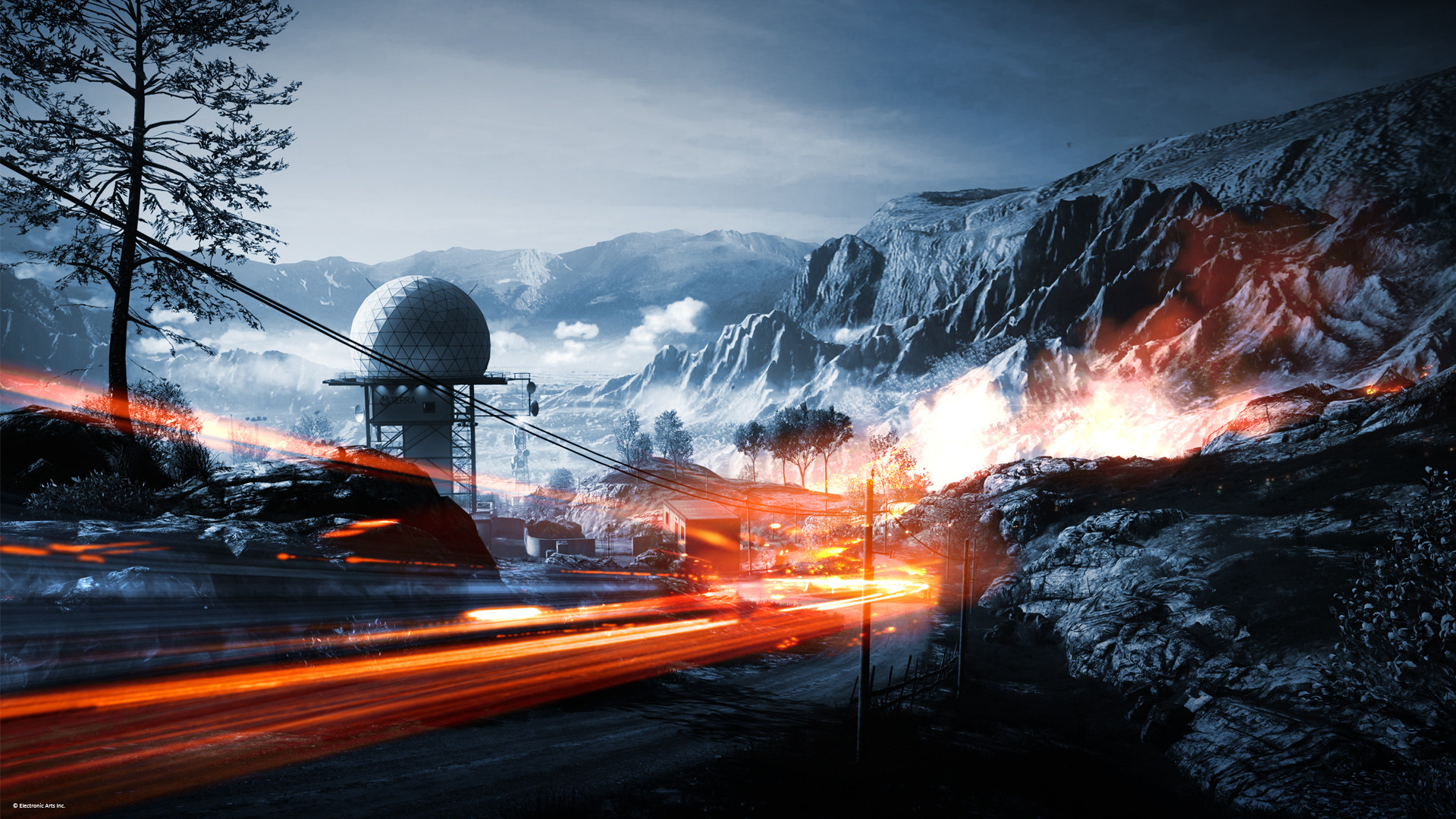 Battlefield 3, Montagne innevate, Radar, Traccianti, Paesaggio, Full HD, sfondo per PC