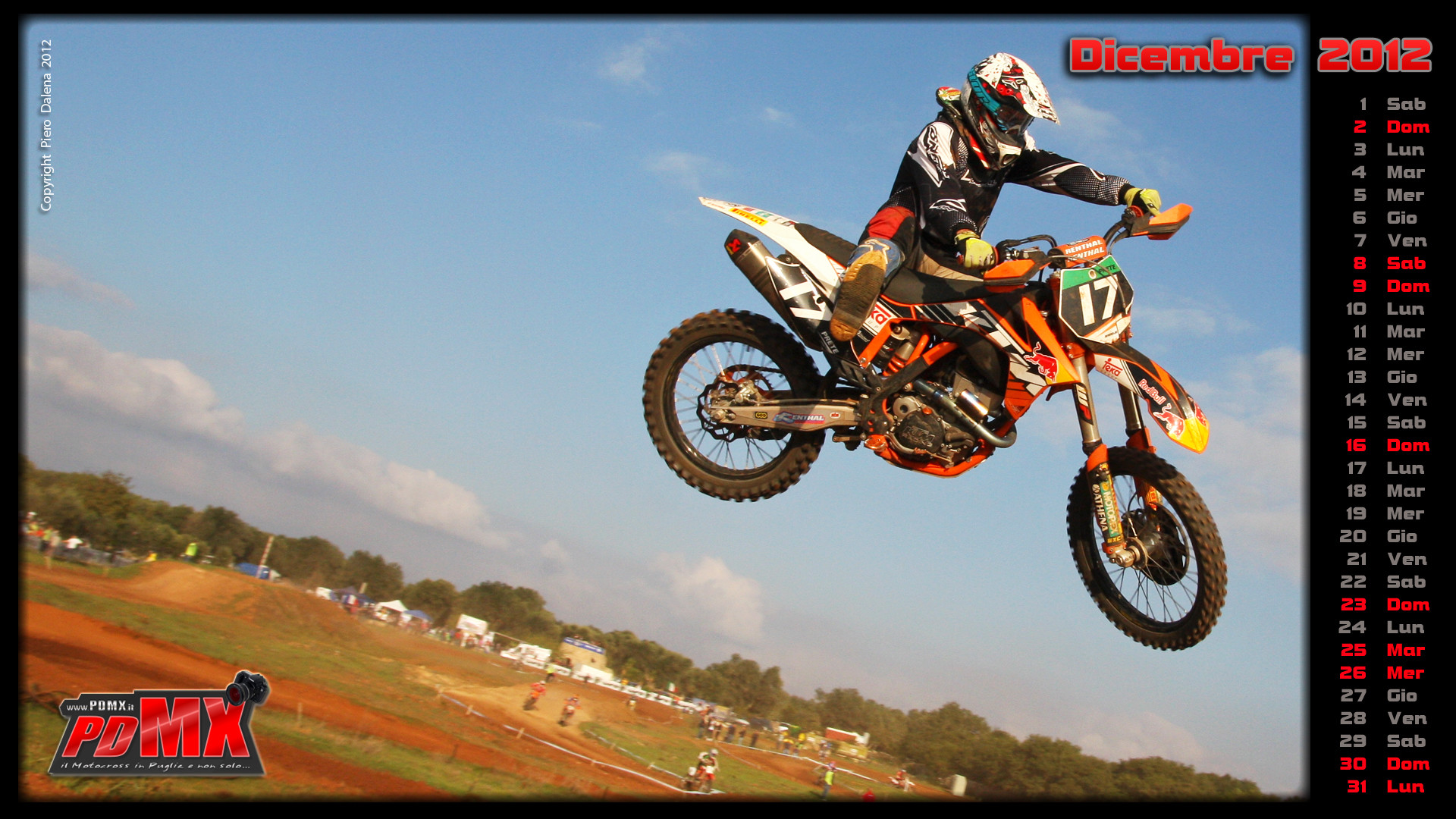 KTM, Motocross, Salto, Calendario, Dicembre 2012, Full HD, sfondo per PC e portatile