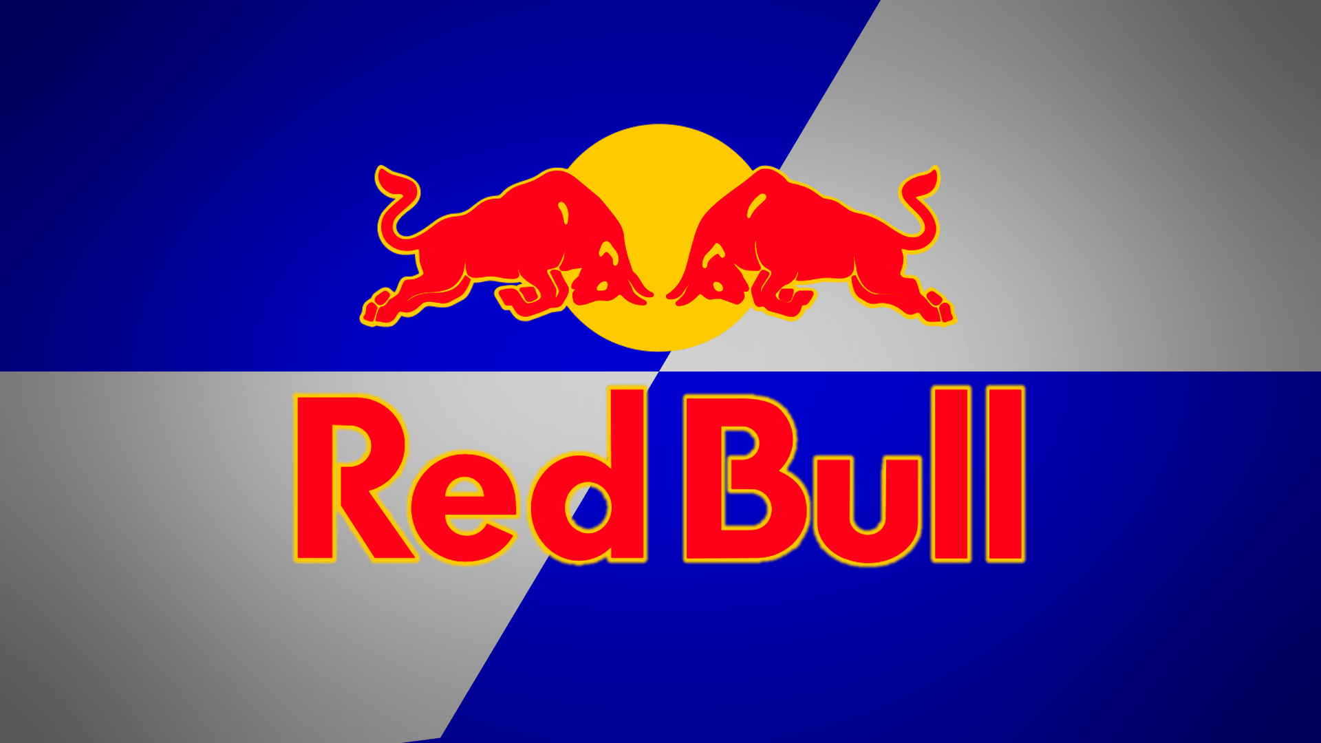 Red Bull, Logo Red Bull, Blu e argento, Full HD 1080p, sfondo desktop