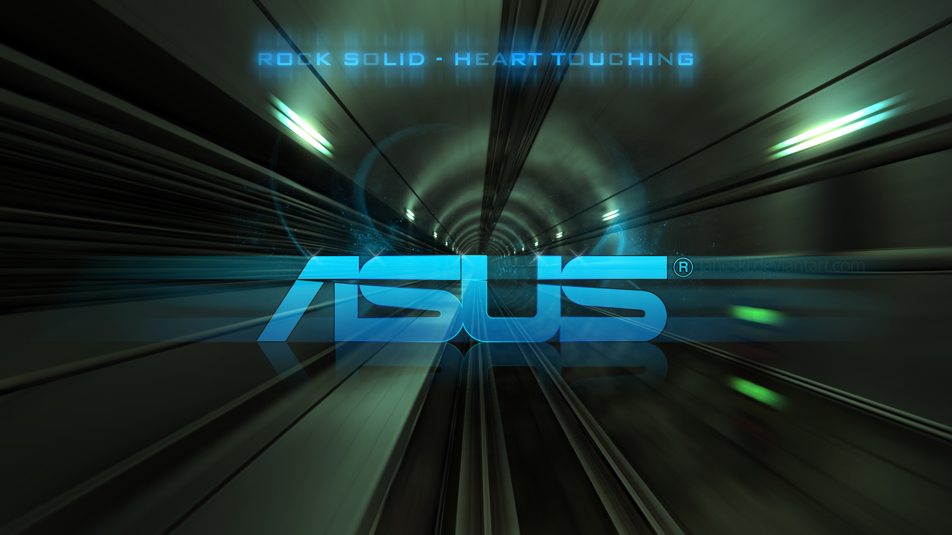 ASUS, Logo, Tunnel, Rock Solid Heart Touching, Full HD, sfondo per portatile