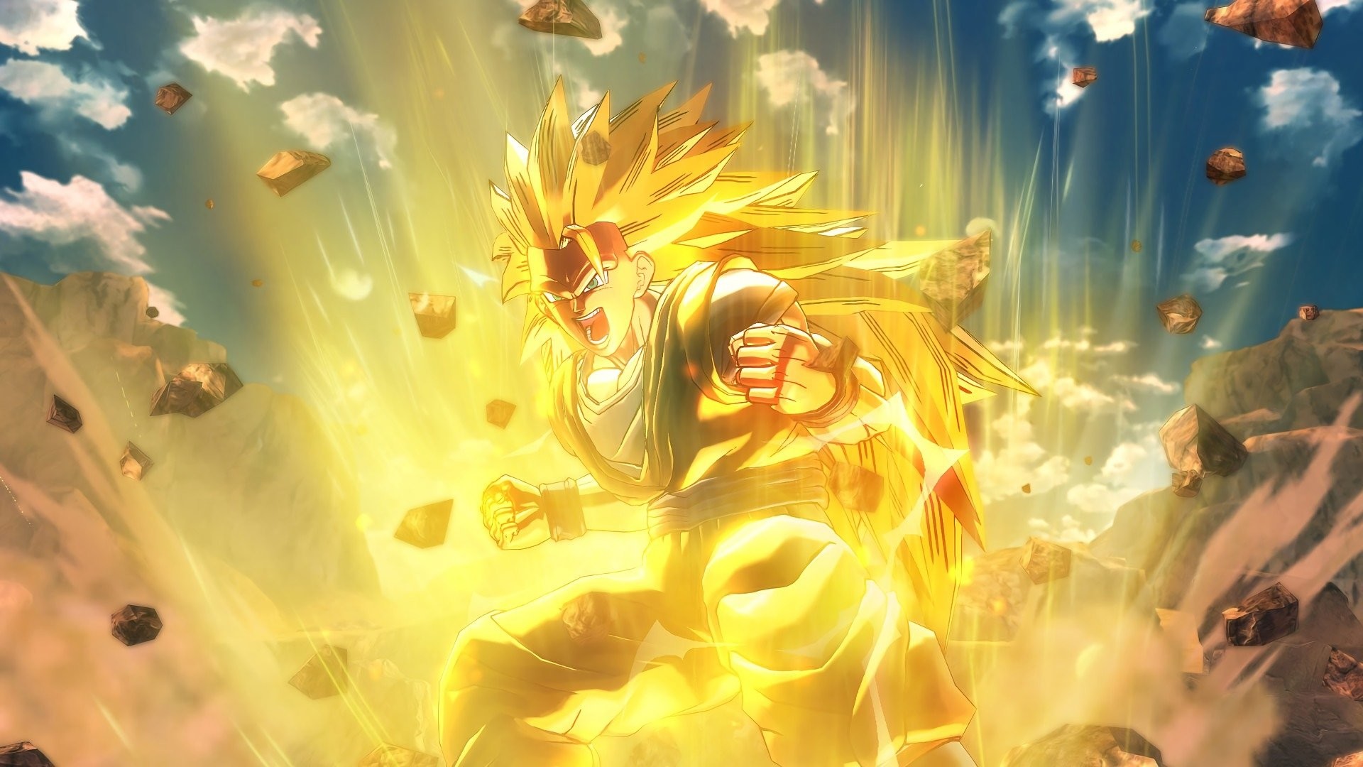 Goku, Super Saiyan 3, Aura dorata, Dragon Ball Z, 1920x1080, sfondo per PC