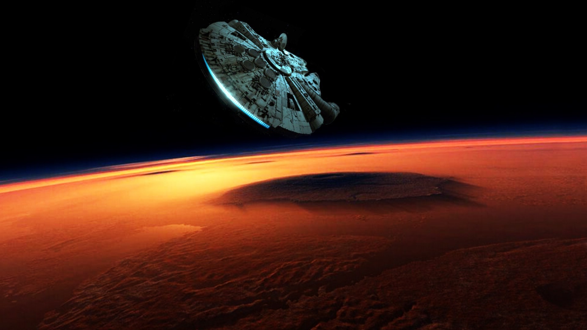 Millennium Falcon, Pianeta, Spazio, Star Wars, Full HD, sfondo per portatile