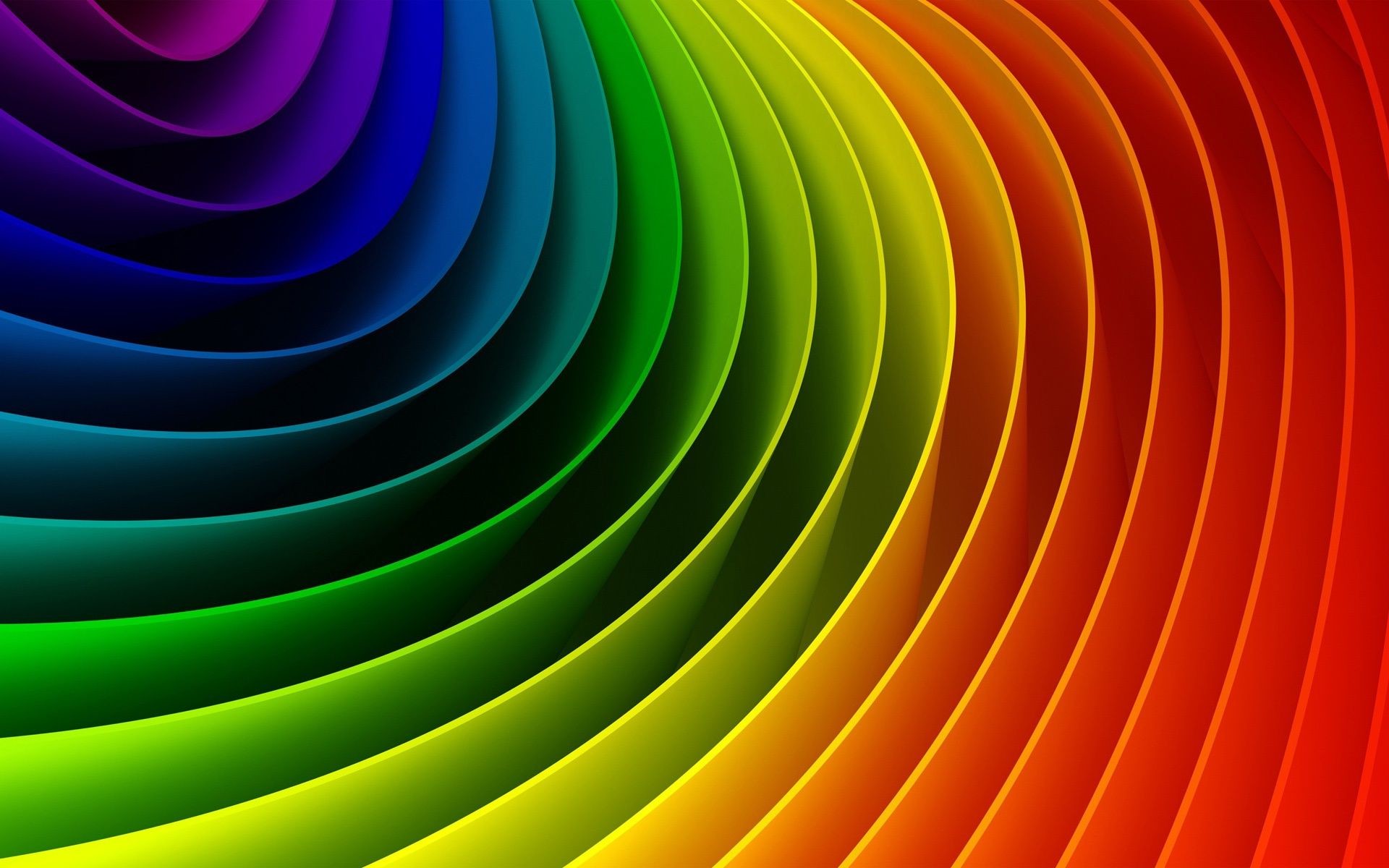 Arcobaleno, Curve, 3D, 1920x1200, sfondo per PC