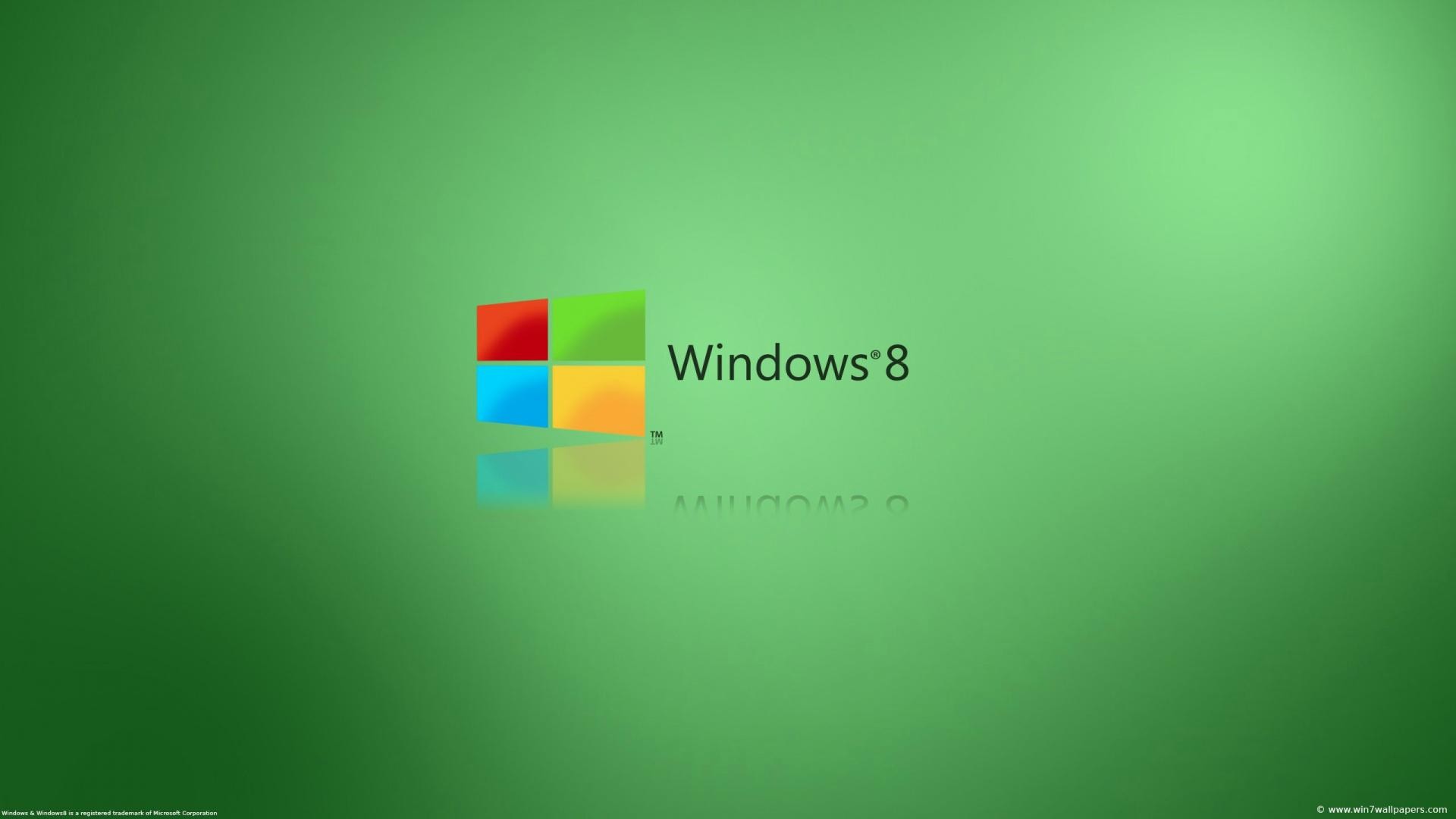 Windows 8, Logo Windows, Sfondo verde, Minimalismo, Full HD, wallpaper desktop
