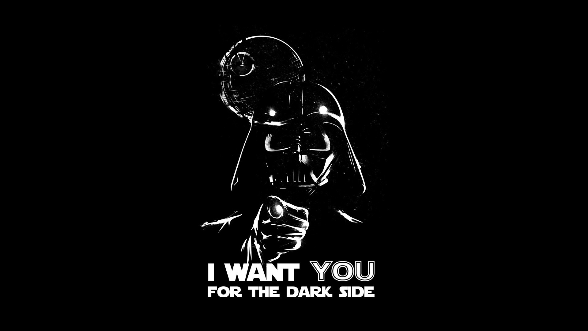 Darth Vader, Morte Nera, I Want You for the Dark Side, Parodia, Full HD, sfondo desktop
