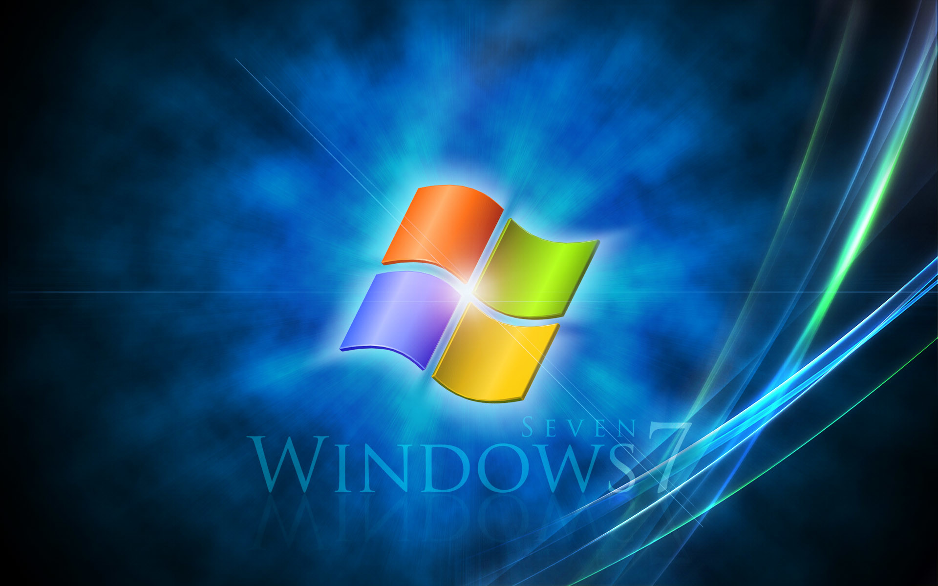 Windows 7, Windows Seven, Logo Windows, Sfondo blu, 1920x1200, wallpaper desktop
