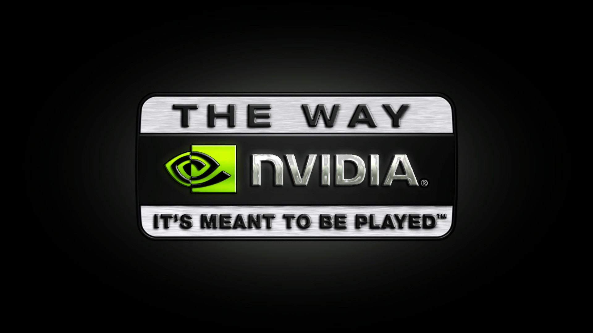 The Way It's Meant to Be Played, Logo Nvidia, Nvidia, Sfondo nero, wallpaper 1920x1080