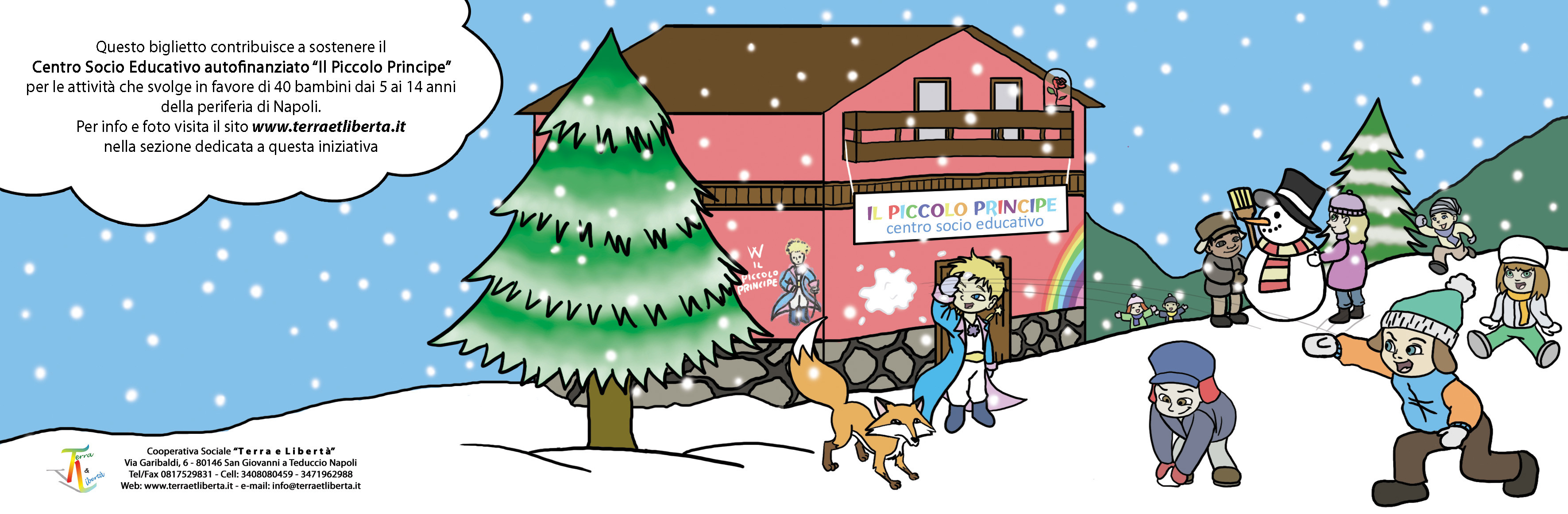 Il Piccolo Principe, Illustrazione, Neve, Inverno, HD, sfondo Windows 11