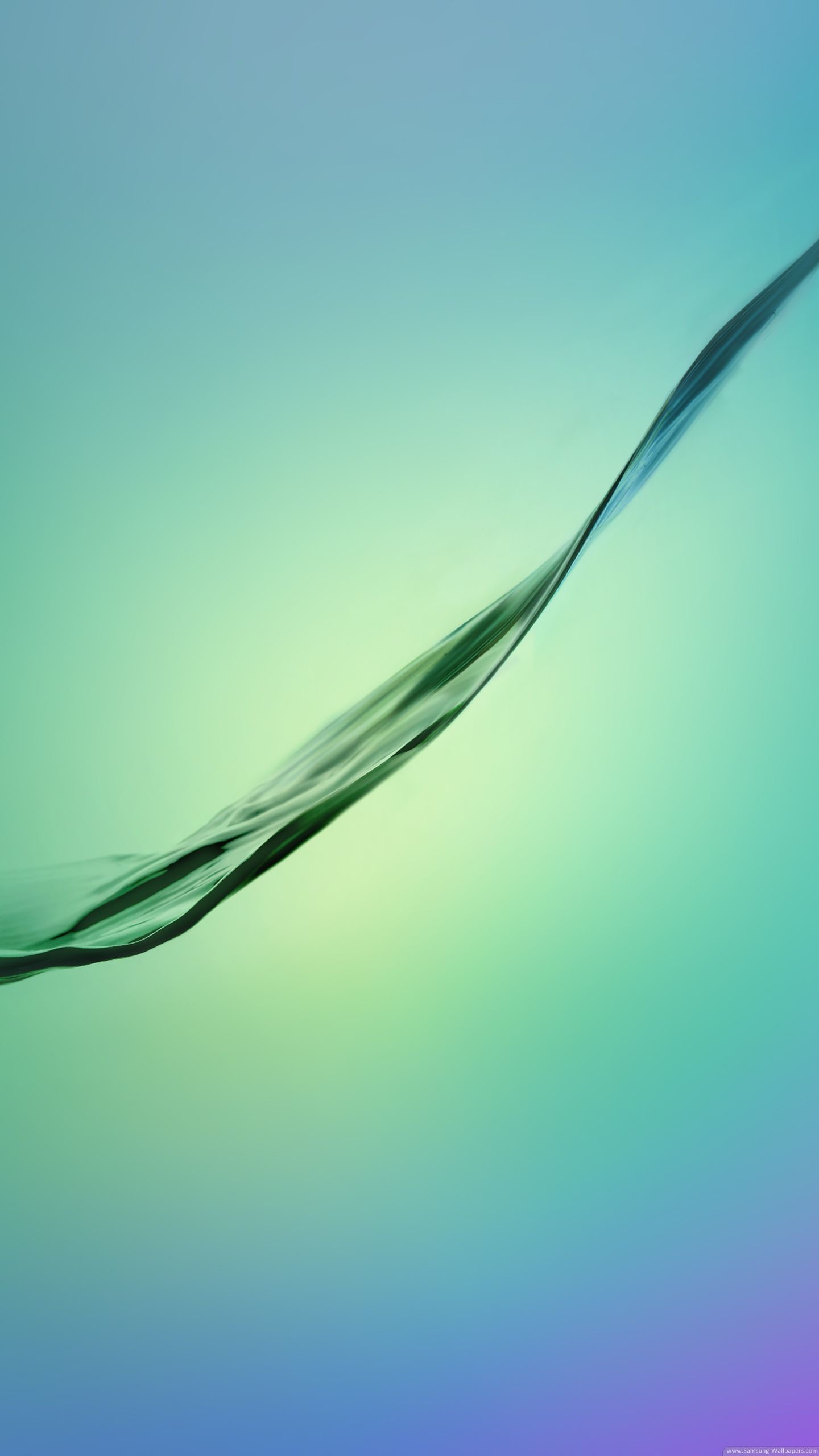 Samsung Galaxy S6 Edge, Onda, Gradiente verde, QHD+, wallpaper per smartphone