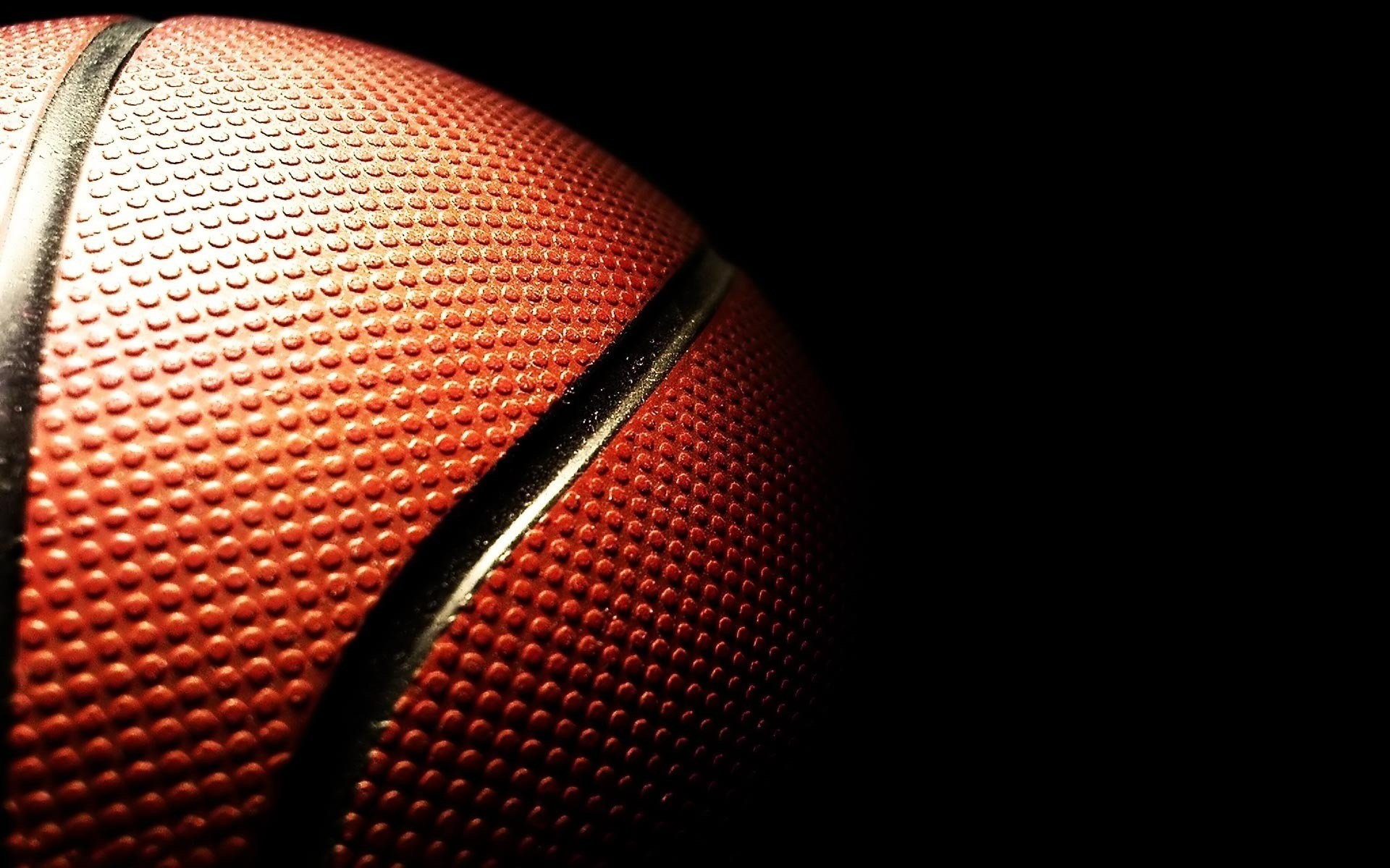 Pallone da basket, Primo piano, Sfondo nero, Full HD, wallpaper per computer