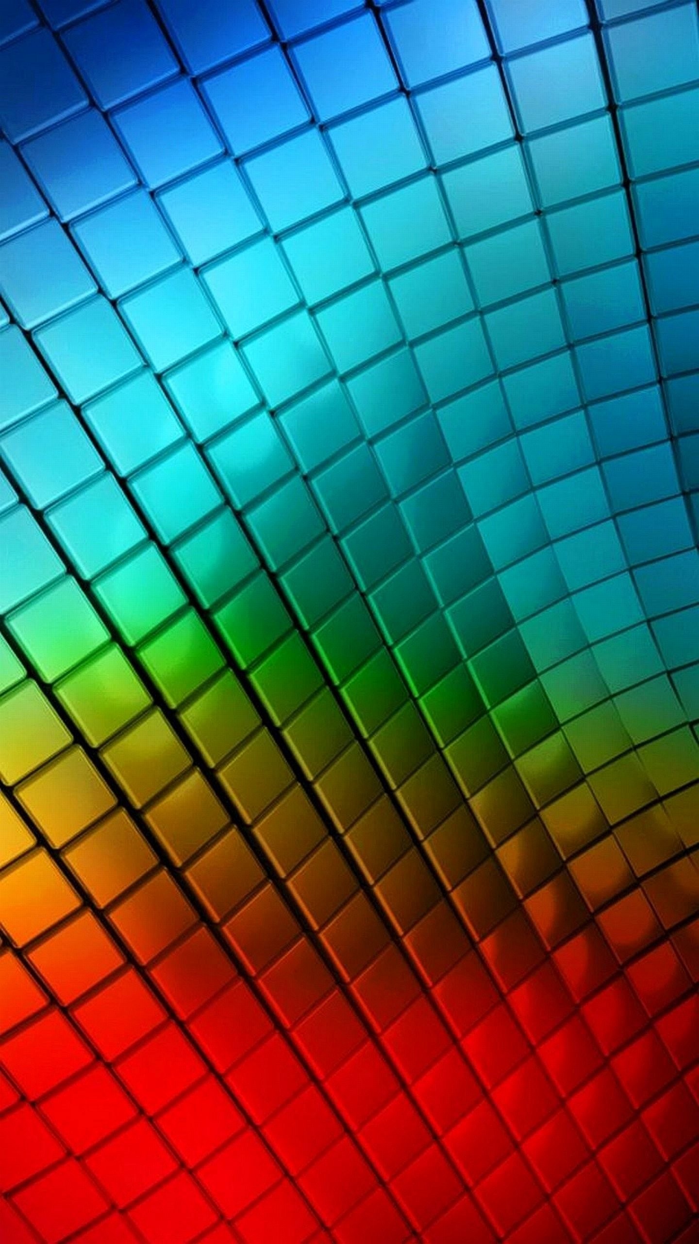 Mosaico 3D, Arcobaleno, Astratto, schermata di blocco Samsung