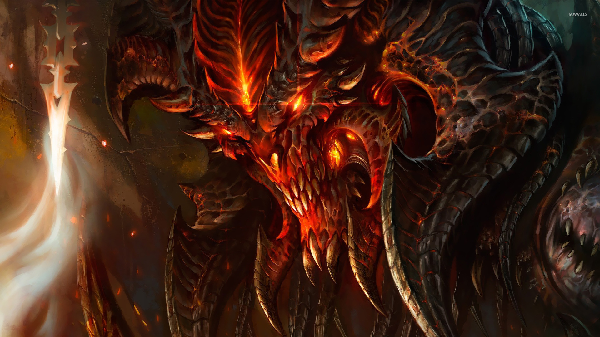 Diablo, Diablo III, Demone, Fiamme, Full HD, sfondo desktop