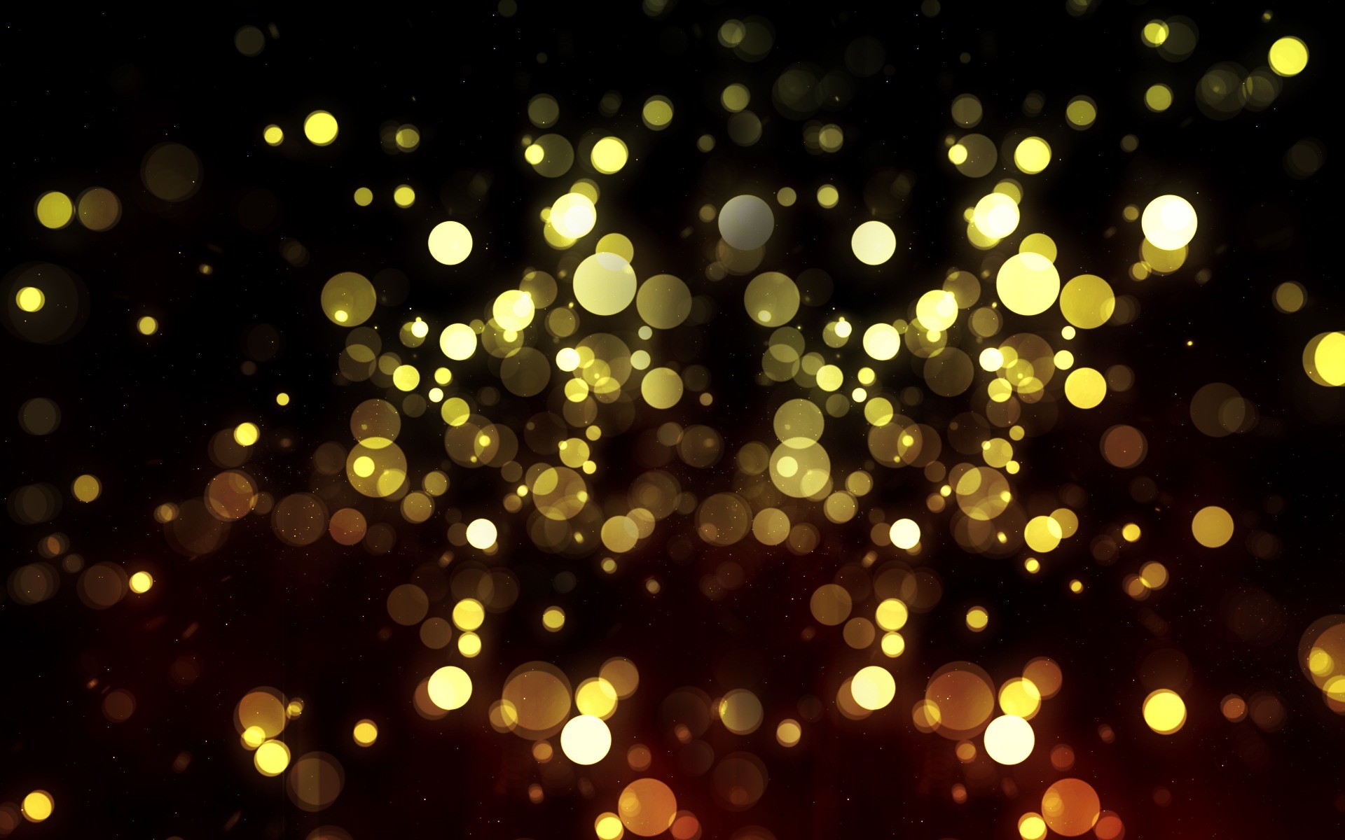 Bokeh dorato, Luci, Sfondo nero, Scintillii, 1920x1200, wallpaper desktop