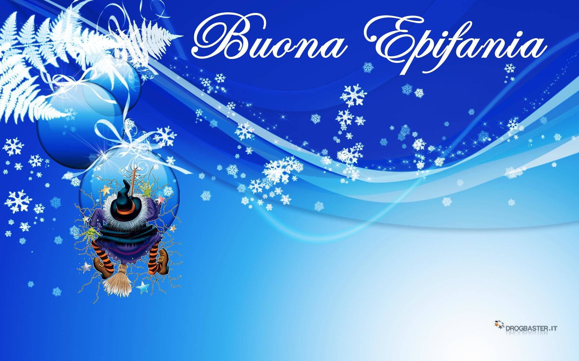 Buona Epifania, Befana, Palline di Natale, Fiocchi di neve, 1920x1200, sfondo per PC