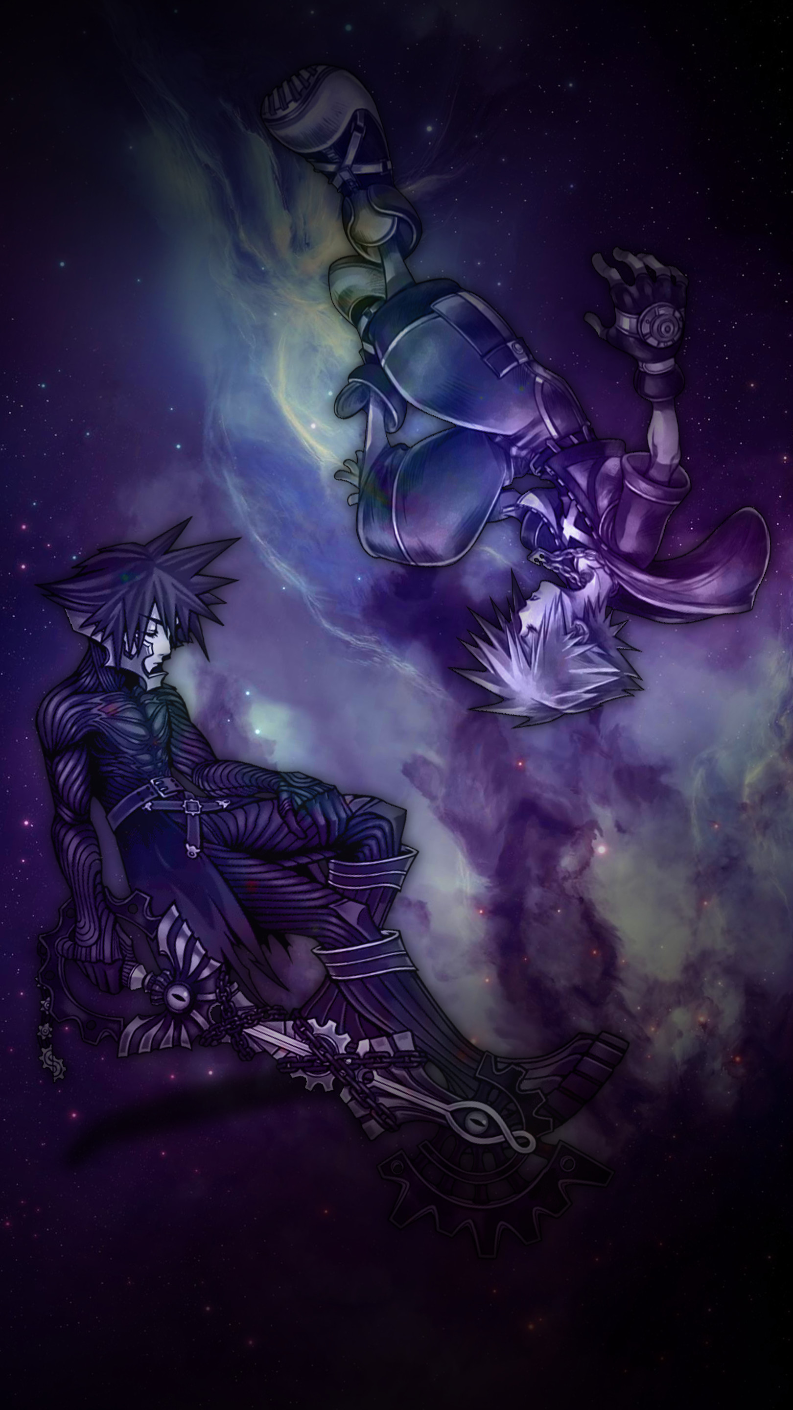 Kingdom Hearts, Personaggio incappucciato, Viola, Scuro, QHD+, sfondo verticale per cellulare