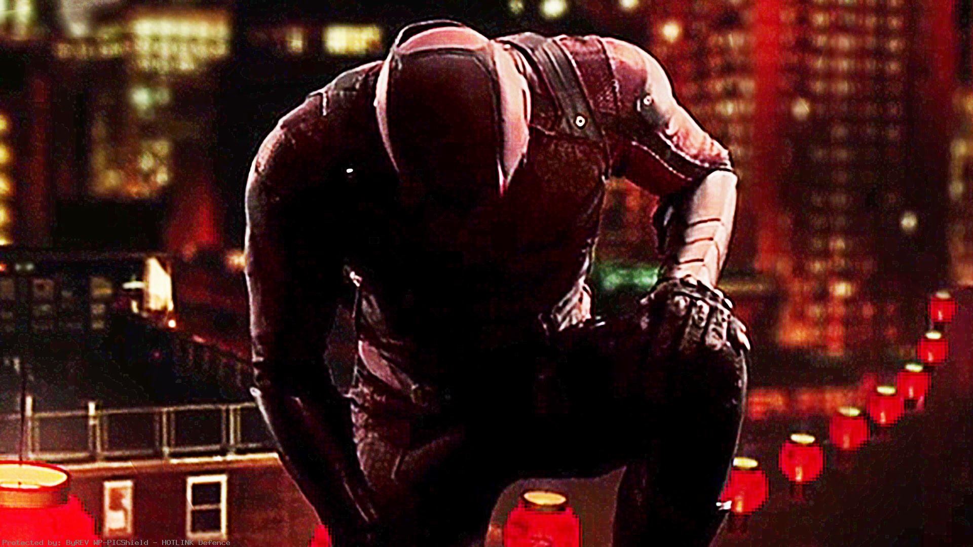 Daredevil, Charlie Cox, Tetto, Notte, Full HD, sfondo Windows 11
