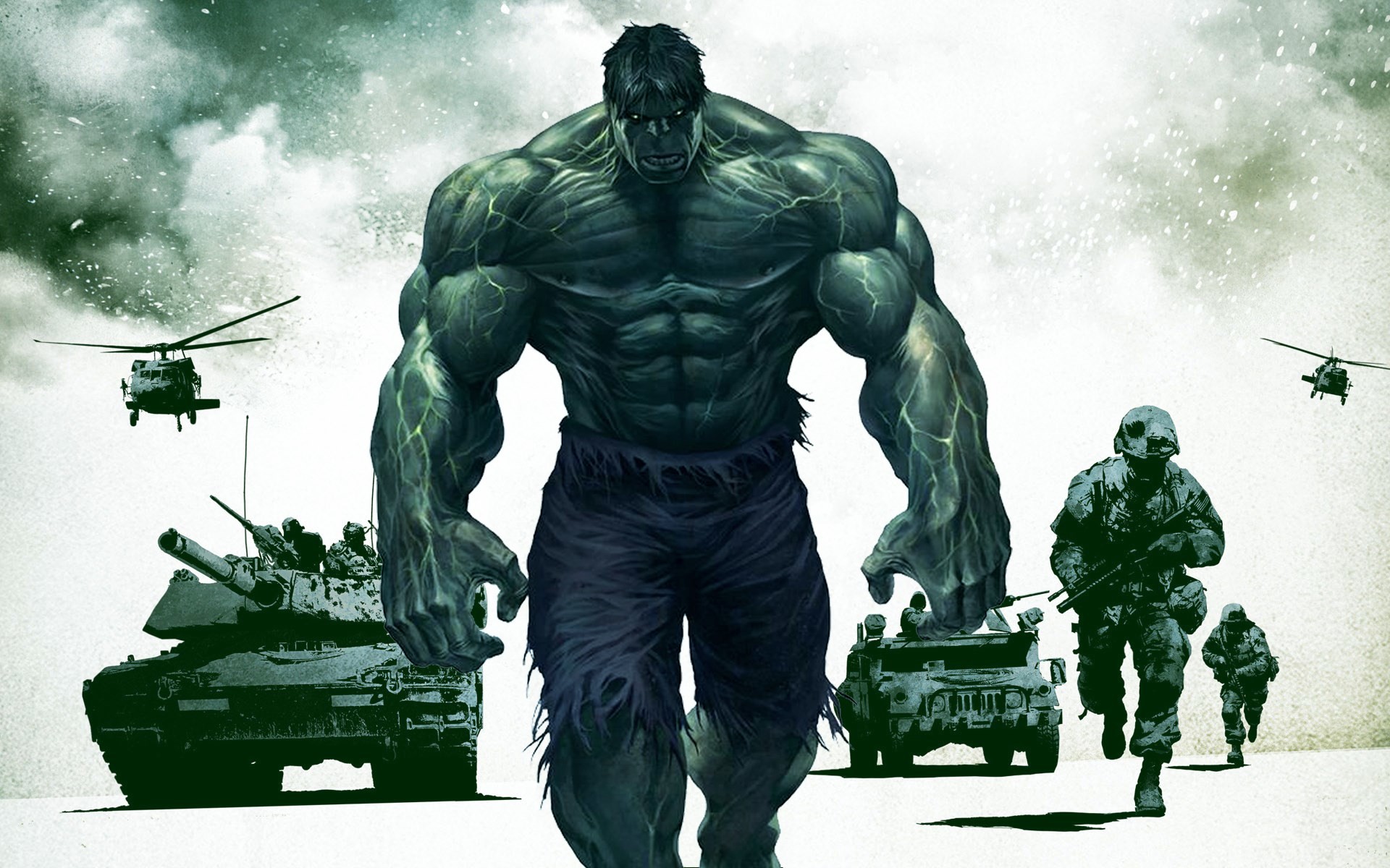 Hulk, Soldati, Carri armati, Elicotteri, Guerra, 1920x1200, sfondo MacBook Pro