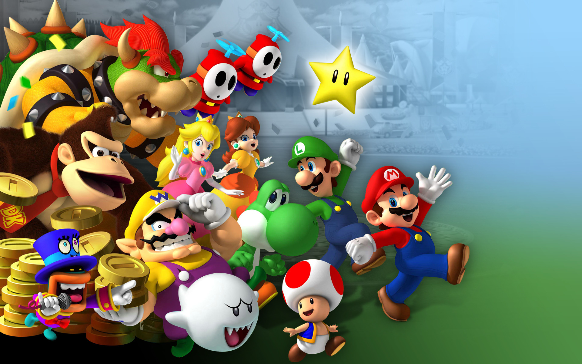 Super Mario, Mario, Luigi, Bowser, Nintendo, 1920x1200, sfondo per PC