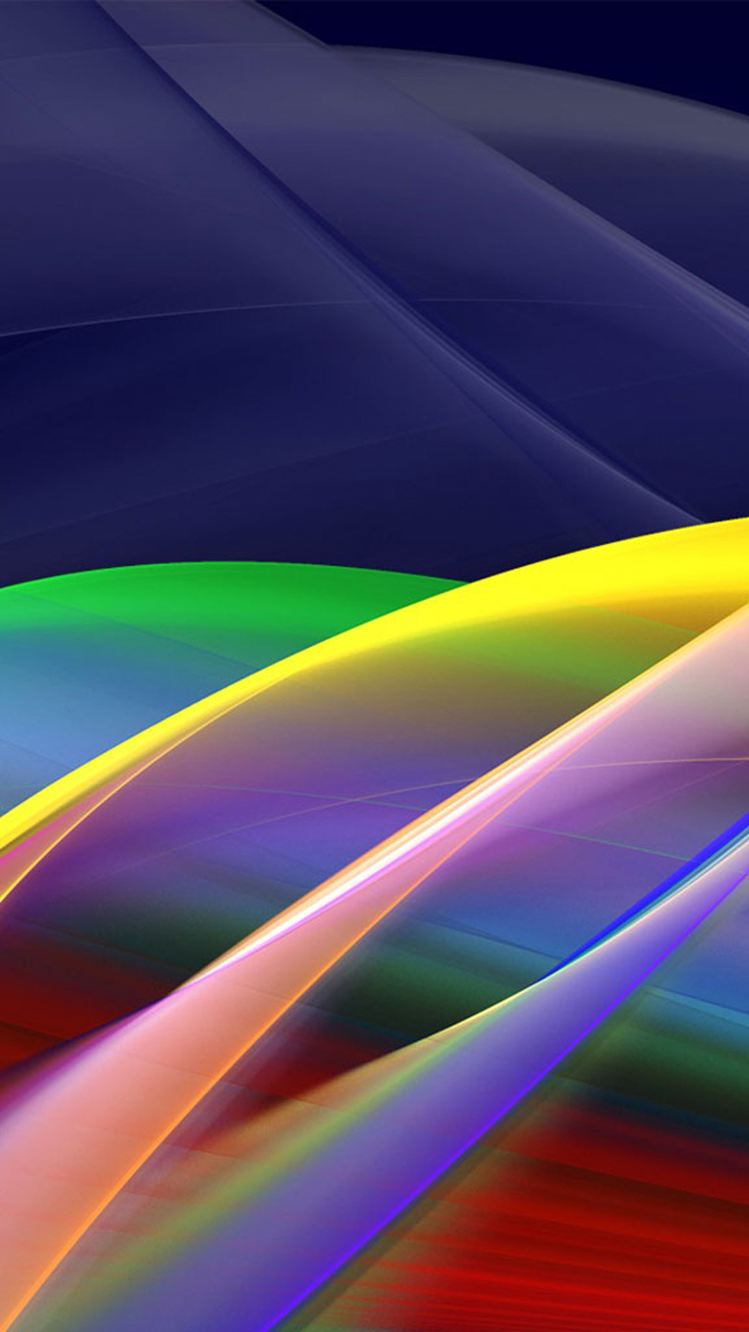 Onde, Arcobaleno, Astratto, Blu scuro, sfondo Samsung Galaxy verticale