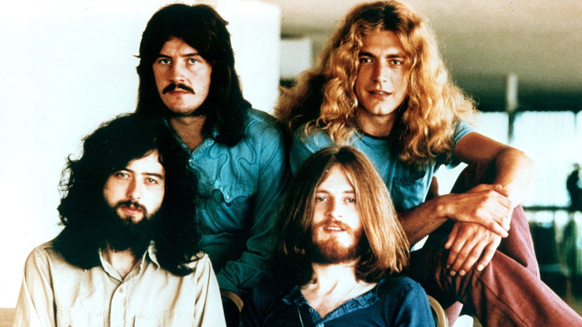 Led Zeppelin, Jimmy Page, Robert Plant, John Paul Jones, John Bonham, Foto vintage, sfondo Full HD