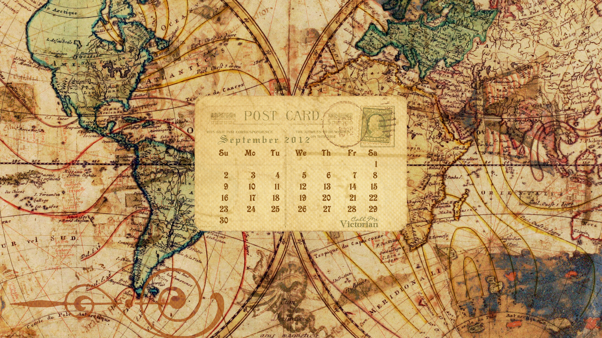 Mappa antica, Cartolina, Calendario, Vintage, Full HD, sfondo per PC e portatile