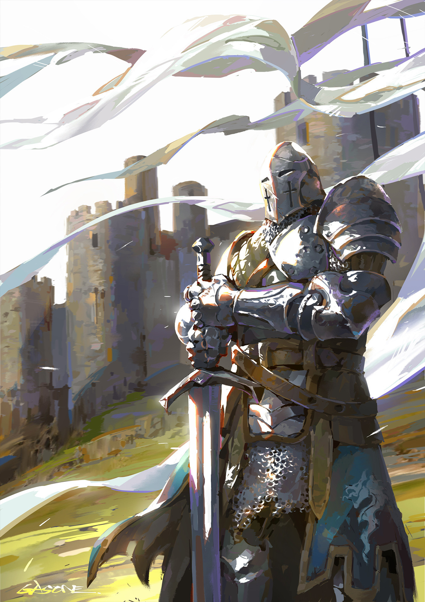 For Honor, Warden, Cavaliere, Castello, Illustrazione, Full HD, schermata di blocco iPad