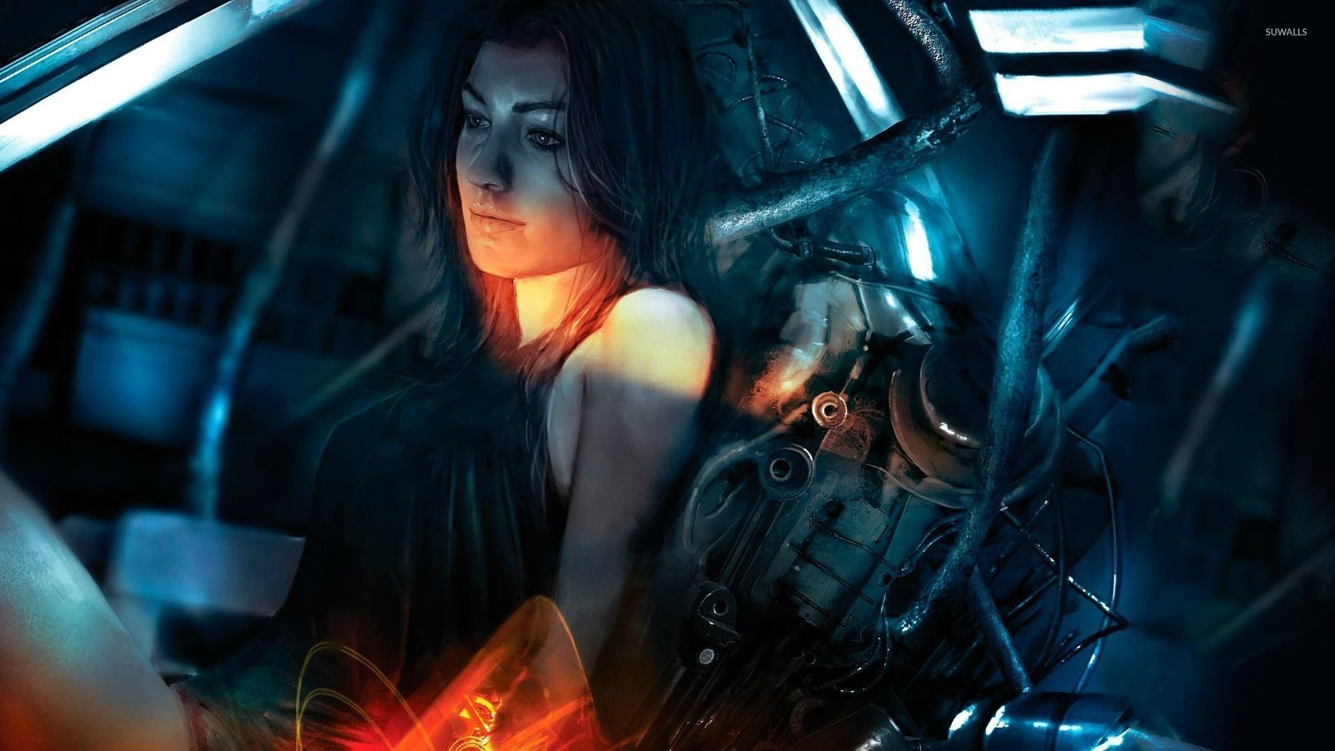 Miranda Lawson, Mass Effect, Ritratto, Blu, Full HD, sfondo per PC e portatile