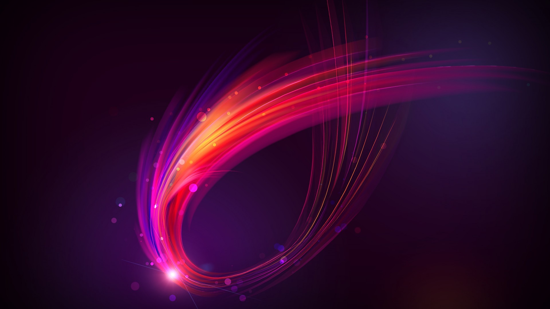 Onde luminose, Rosa, Viola, Full HD 1080p, sfondo desktop