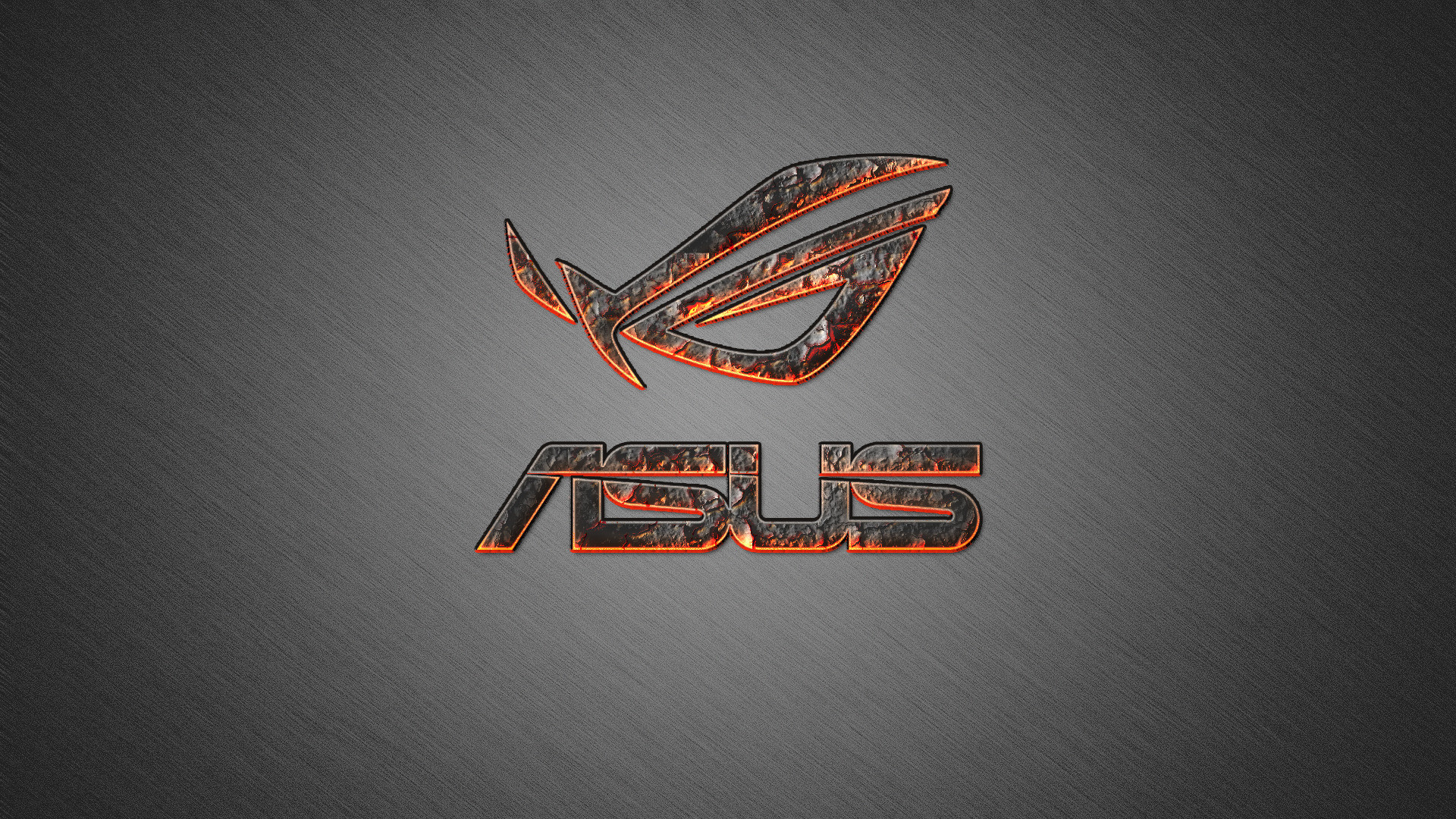 ASUS ROG, ASUS, Logo 3D, Metallo, Arancione, Full HD, sfondo per portatile