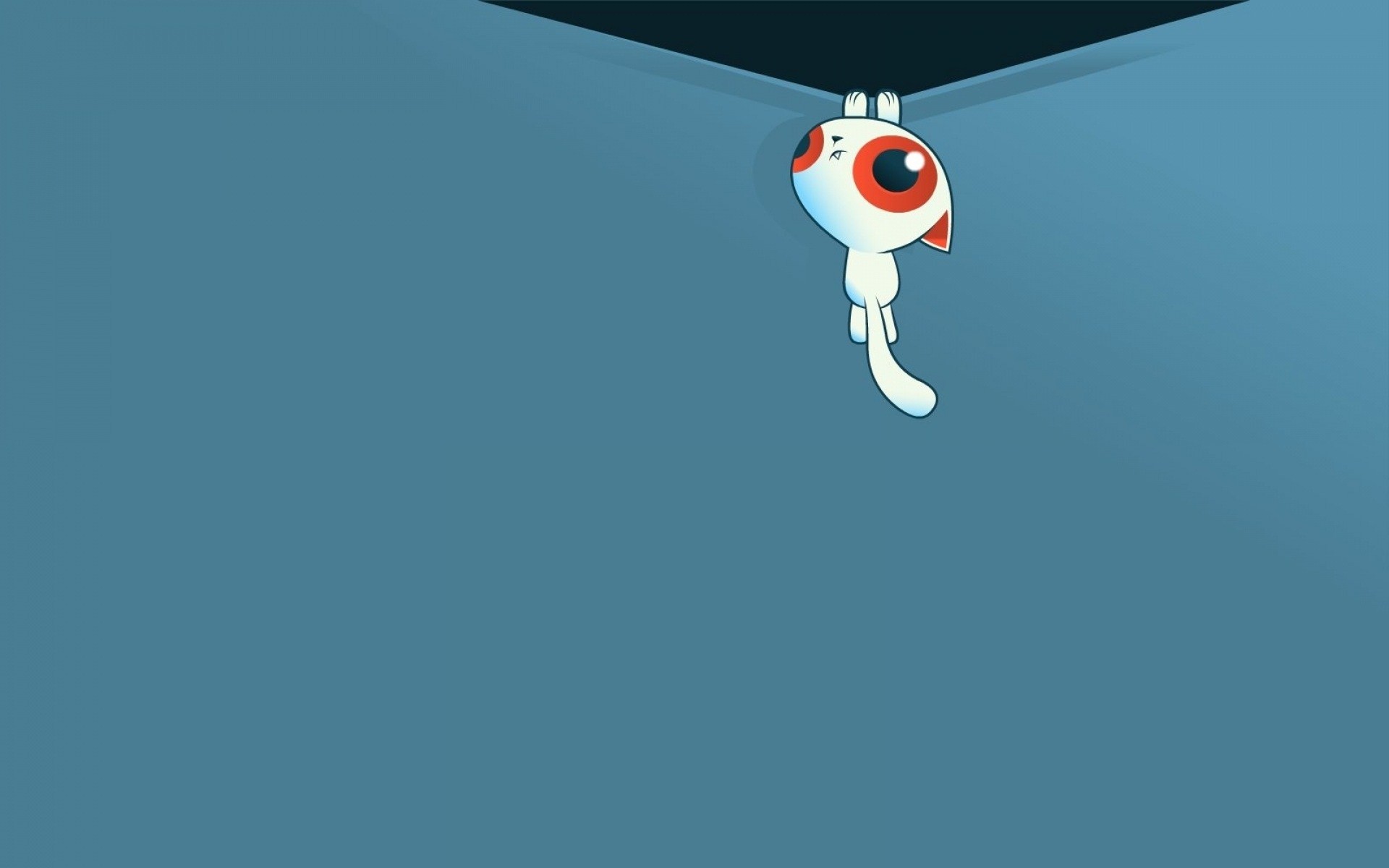 Personaggio, Minimalista, Sfondo blu, Full HD, wallpaper per portatile