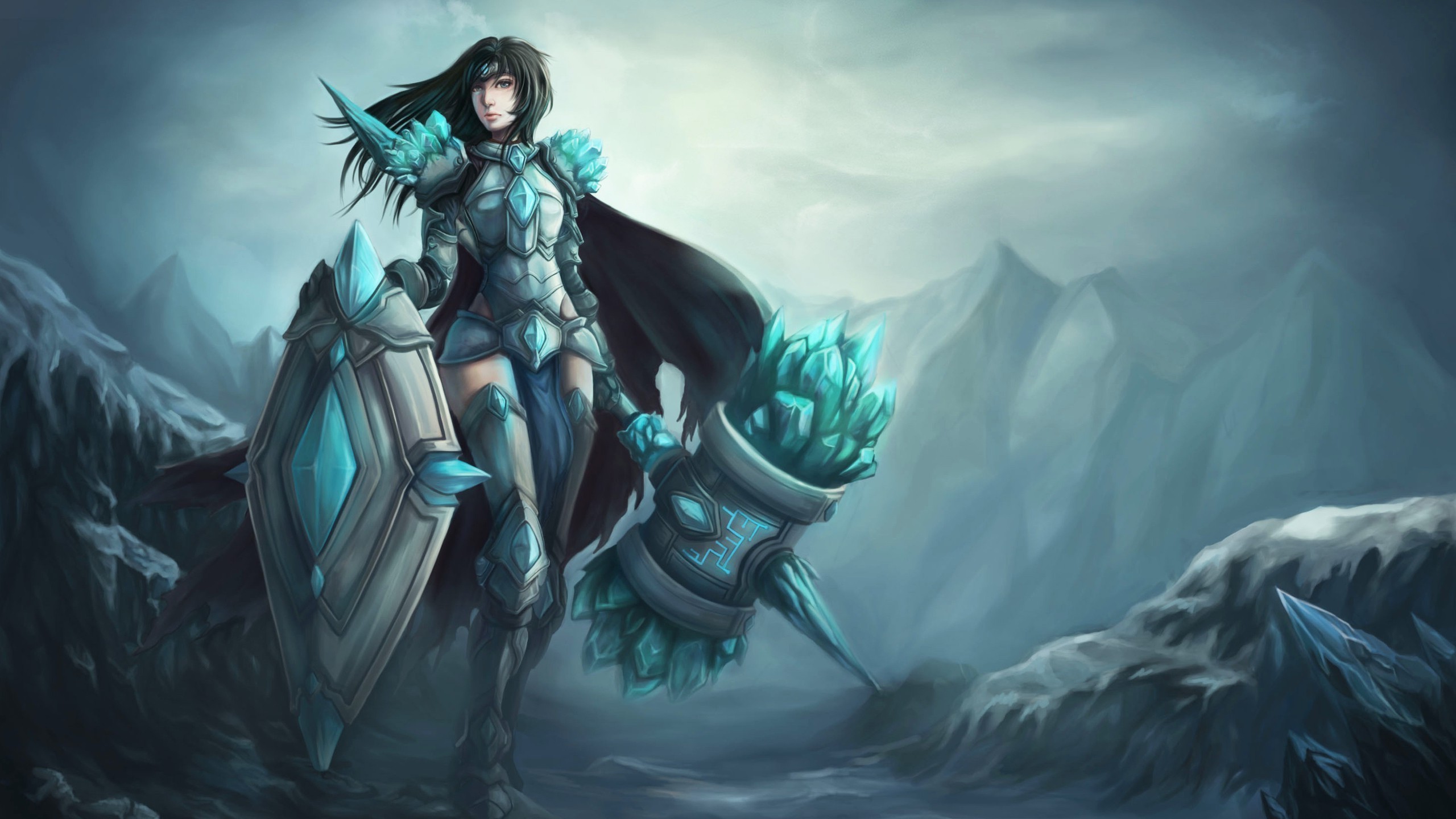 League of Legends, Scudo, Montagne, 2K 1440p, sfondo desktop