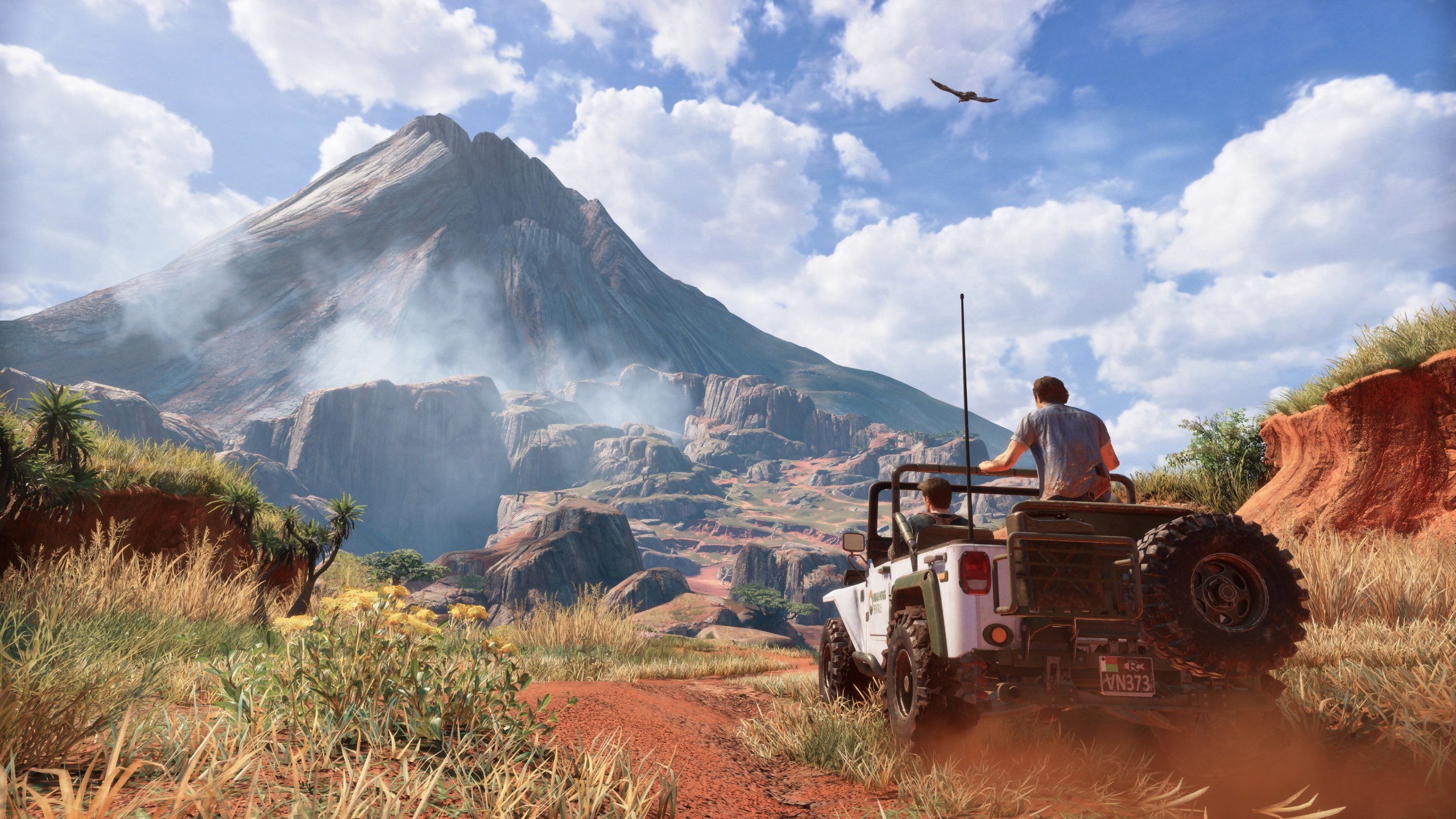 Nathan Drake, Uncharted 4, Madagascar, Jeep, Montagna, 2K, sfondo per portatile