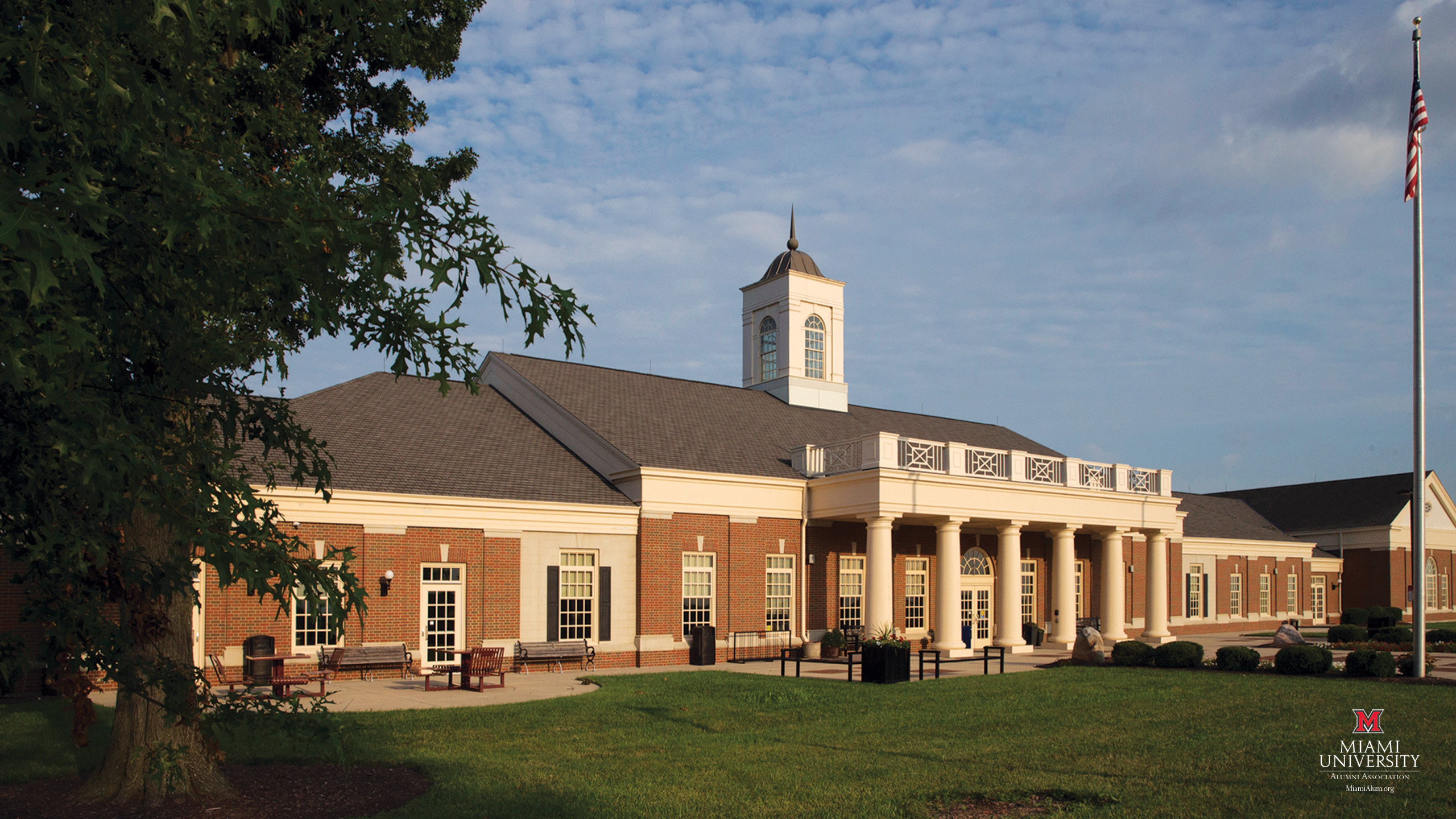 Miami University, Oxford (Ohio), Edificio in mattoni, 2K, wallpaper per PC