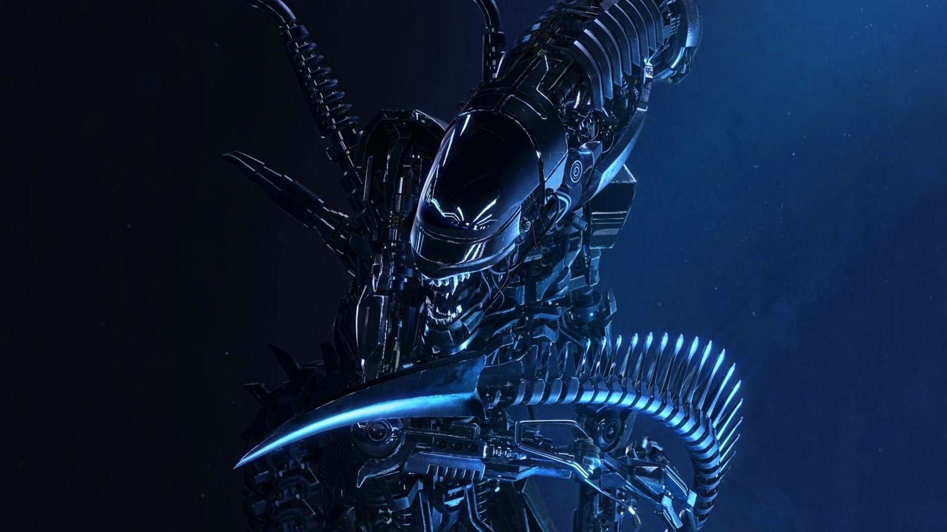 Xenomorfo, Alien, Coda, Blu, Full HD, sfondo per PC