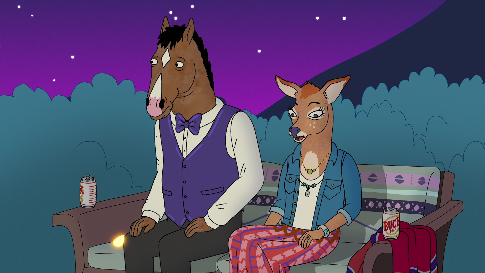 BoJack Horseman, Charlotte Moore, Notte, Divano, Full HD, sfondo desktop