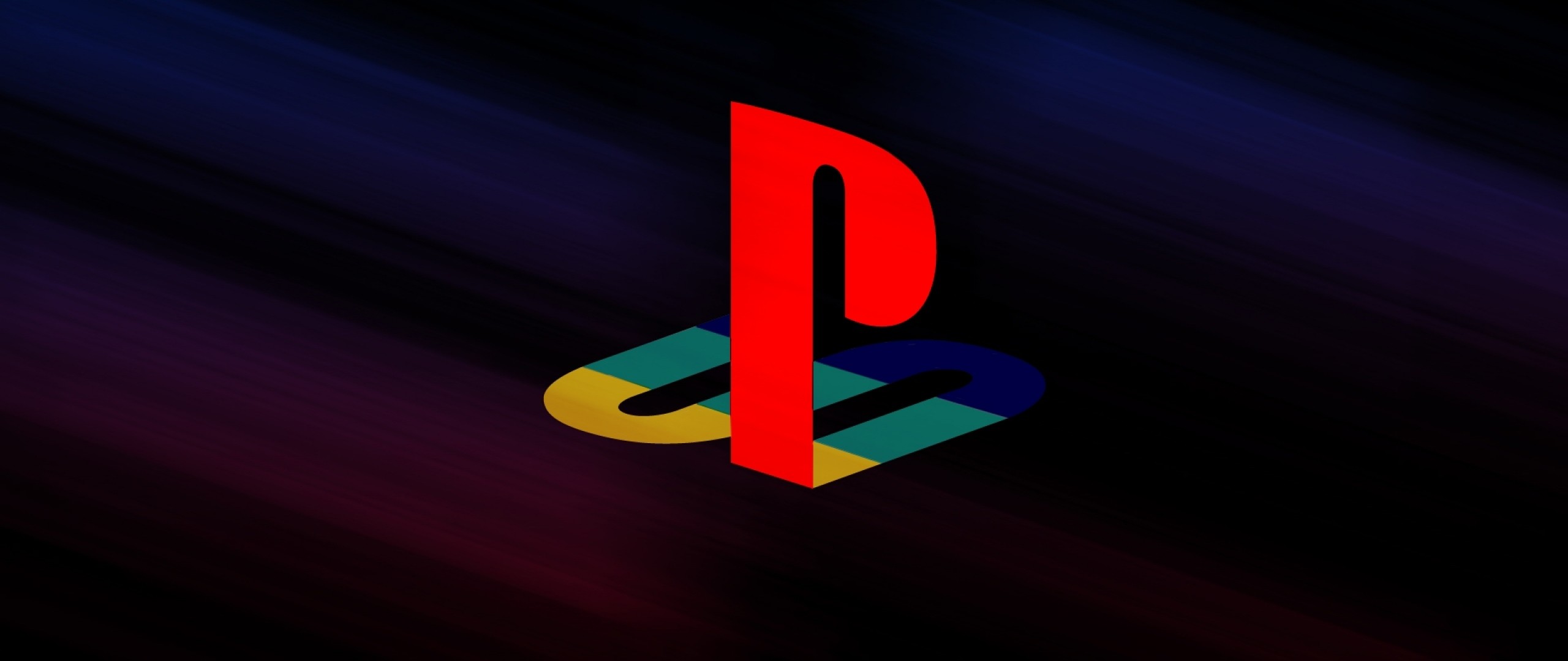 Logo PlayStation, PlayStation 1, Retrò, 21:9 1080p, sfondo per monitor ultrawide