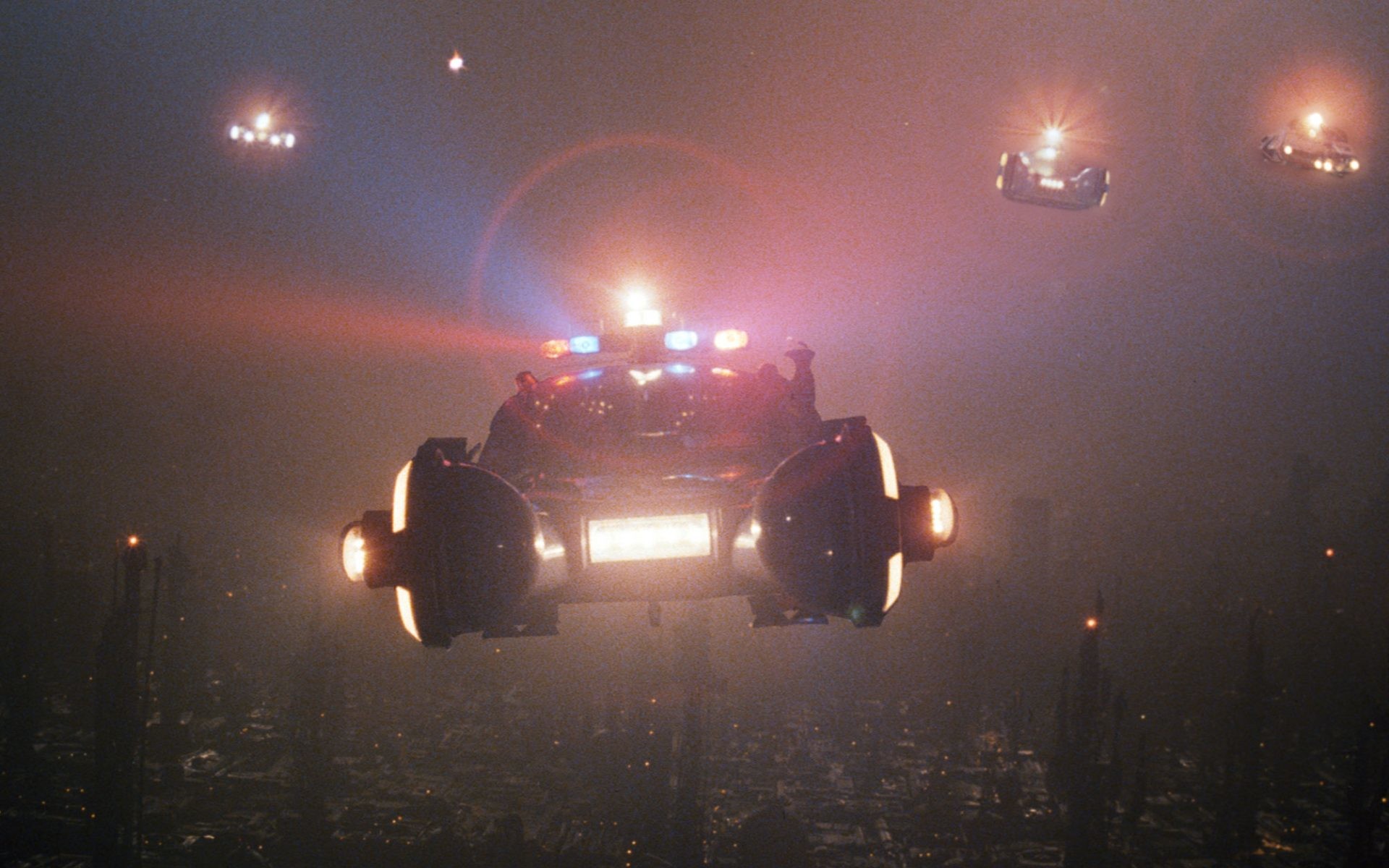 Blade Runner, Spinner, Polizia, Nebbia, Notte, 16:10 Full HD, sfondo widescreen