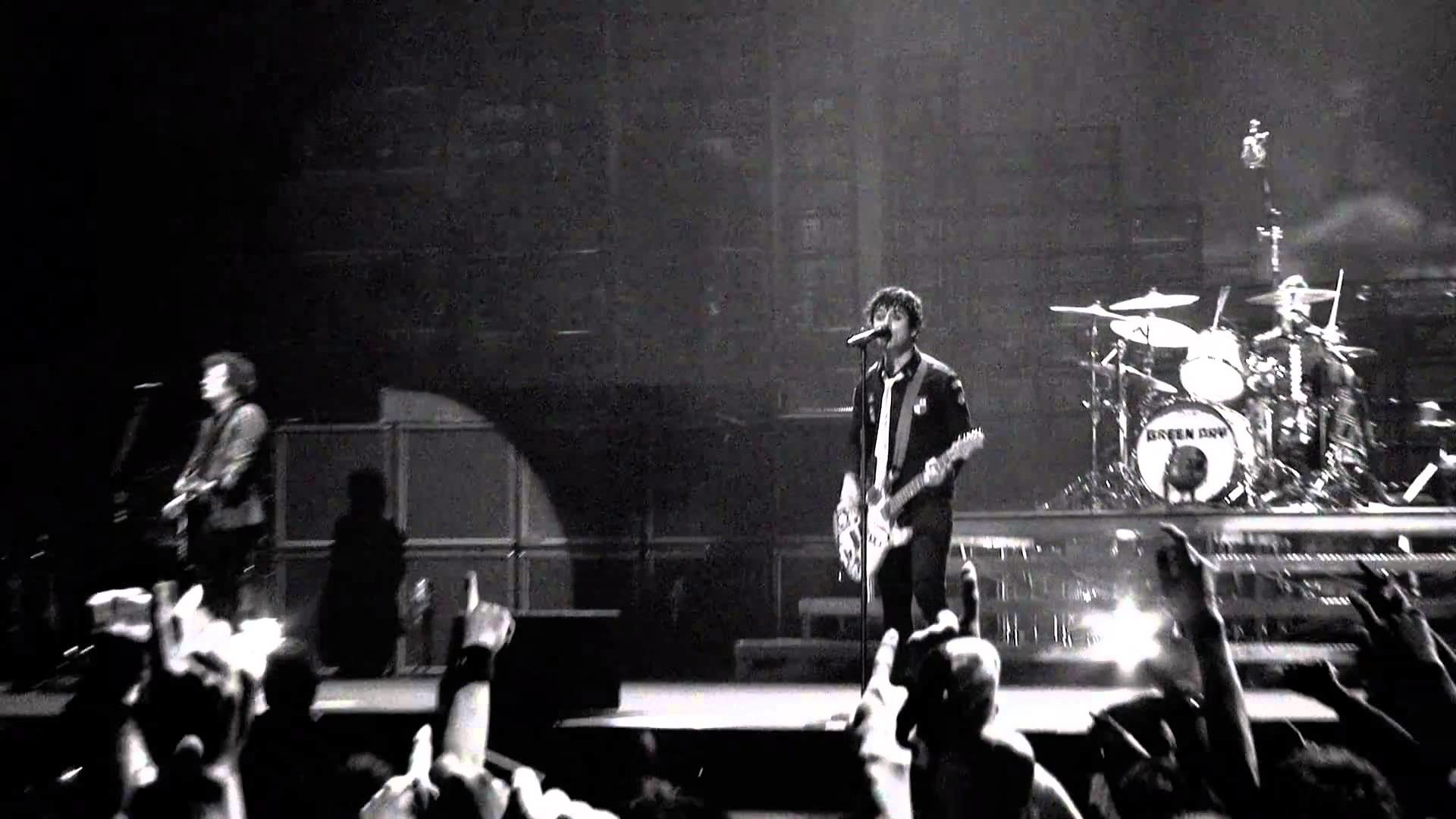 Green Day, Concerto, Palco, Bianco e nero, Full HD 1080p, sfondo desktop