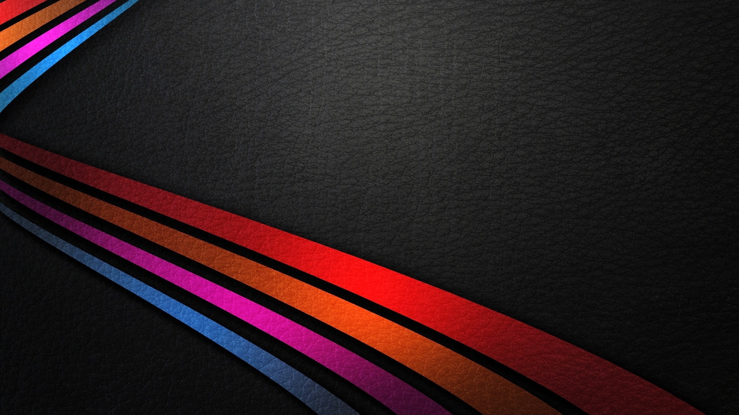 Strisce, Arcobaleno, Sfondo scuro, 2K, wallpaper Mac