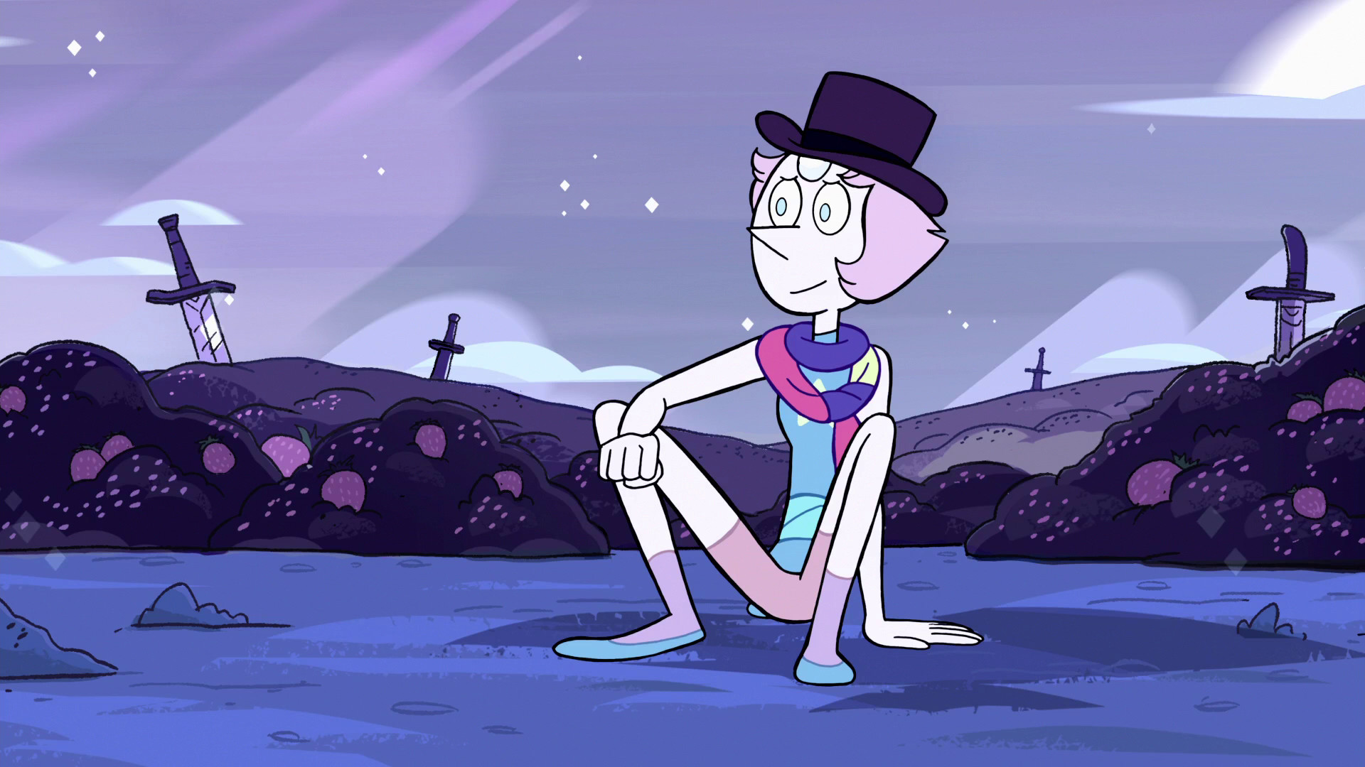 Perla, Steven Universe, Campo di battaglia, Spade, Cilindro, Full HD, sfondo per PC