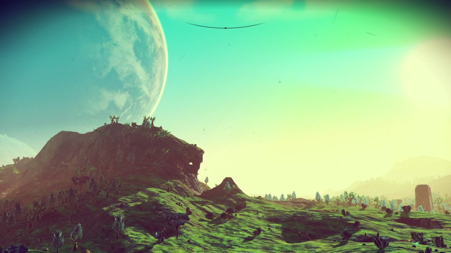 No Man's Sky, Colline verdi, Pianeta, Gameplay, Full HD, sfondo desktop