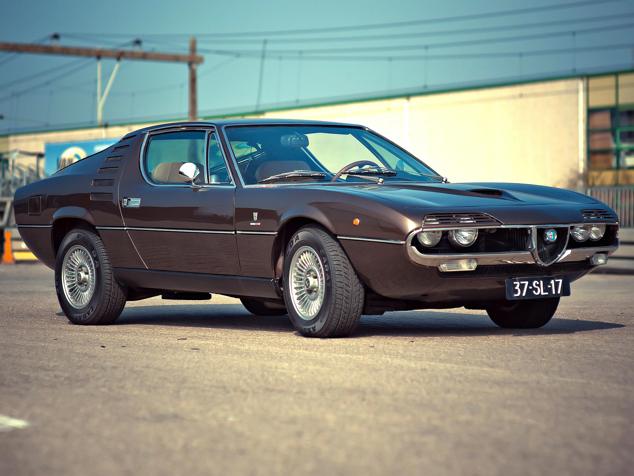 Alfa Romeo Montreal, Auto d'epoca, Marrone, Full HD, sfondo per iPad e tablet